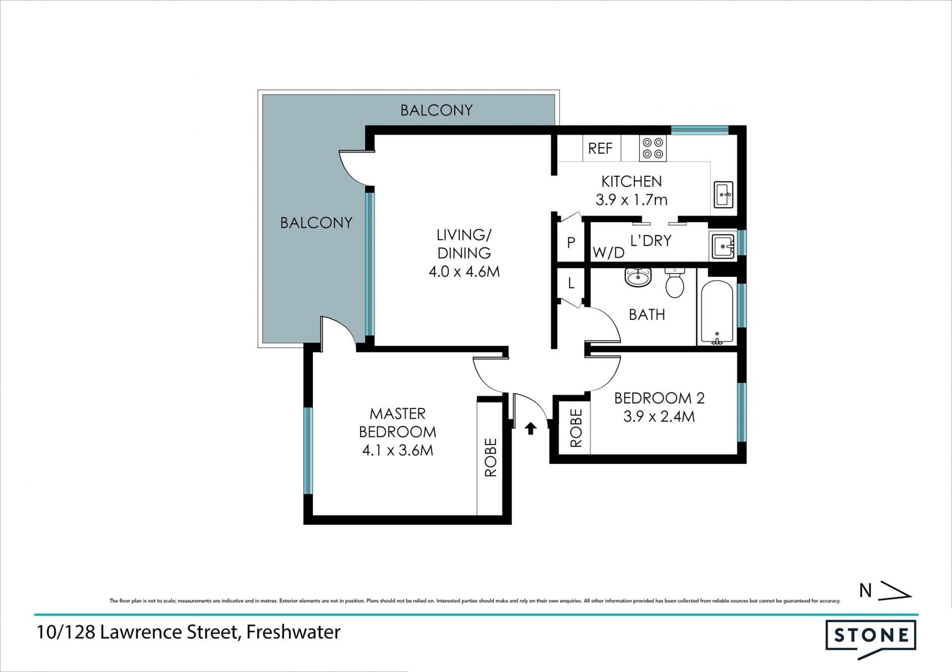 Spacious and light filled apartment in prime beachside location