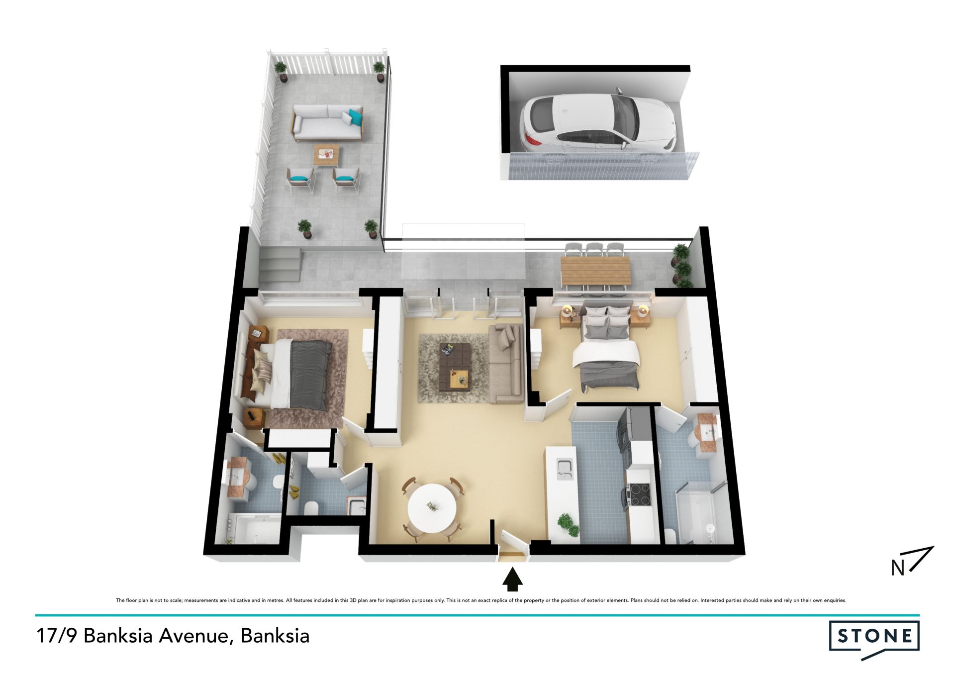Modern ground-floor unit with huge outdoor area
