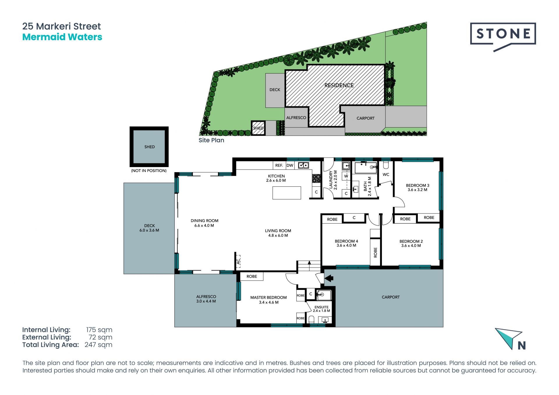 Medium density zoned 550m to beach
