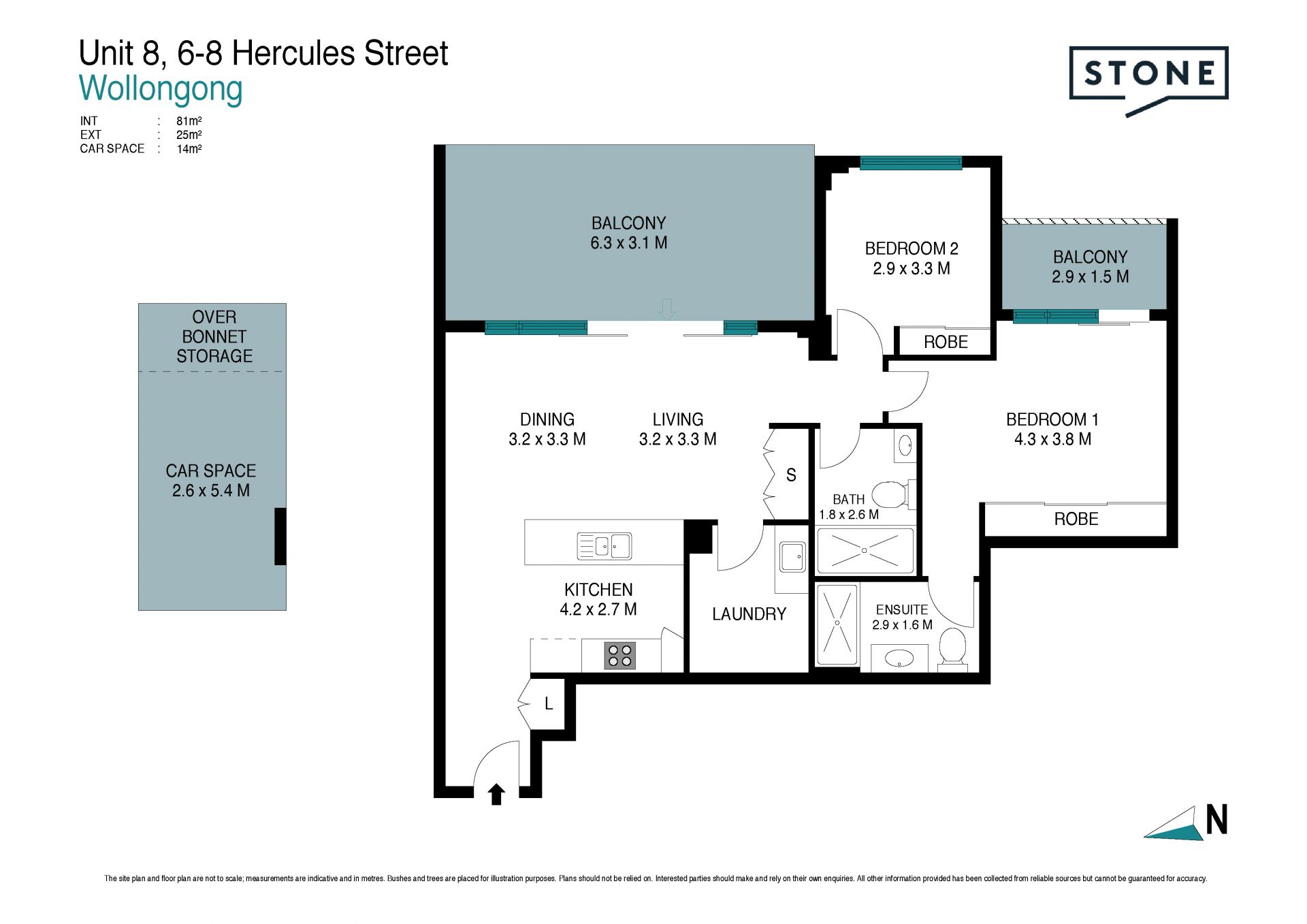Easycare apartment minutes from the CBD
