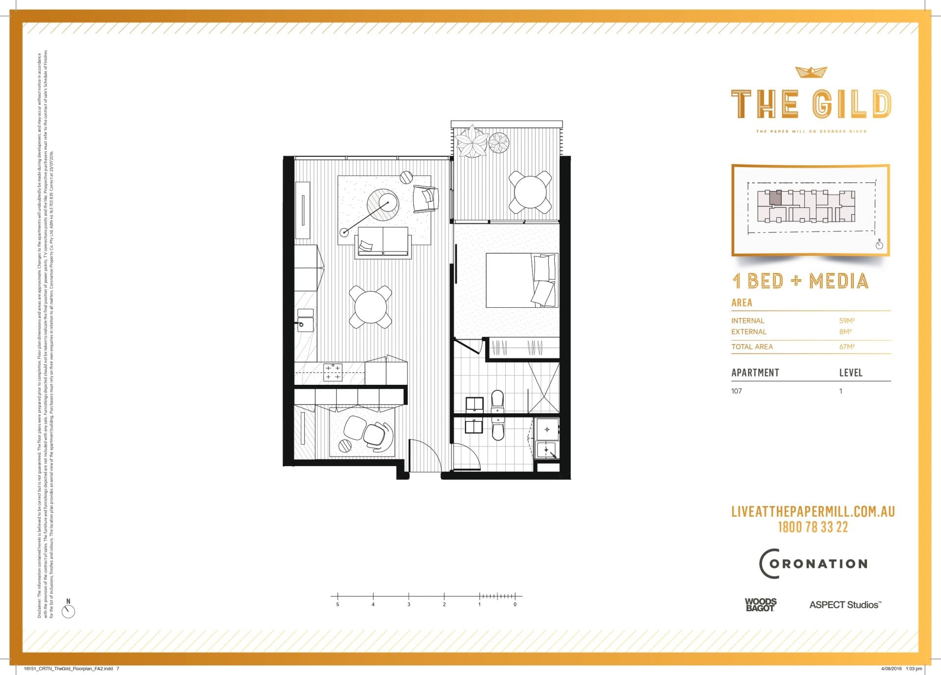 FULLY FURNISHED ELEGANT LUXURY 1 BEDROOM + STUDY & PARKING