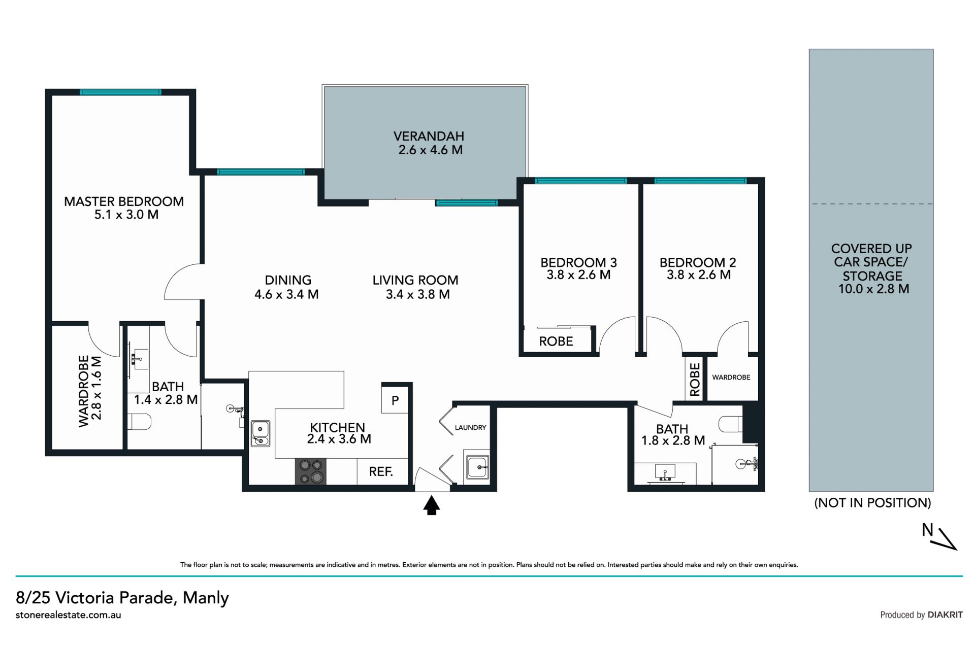 Quiet executive apartment meters to Manly Beach & Ferry
