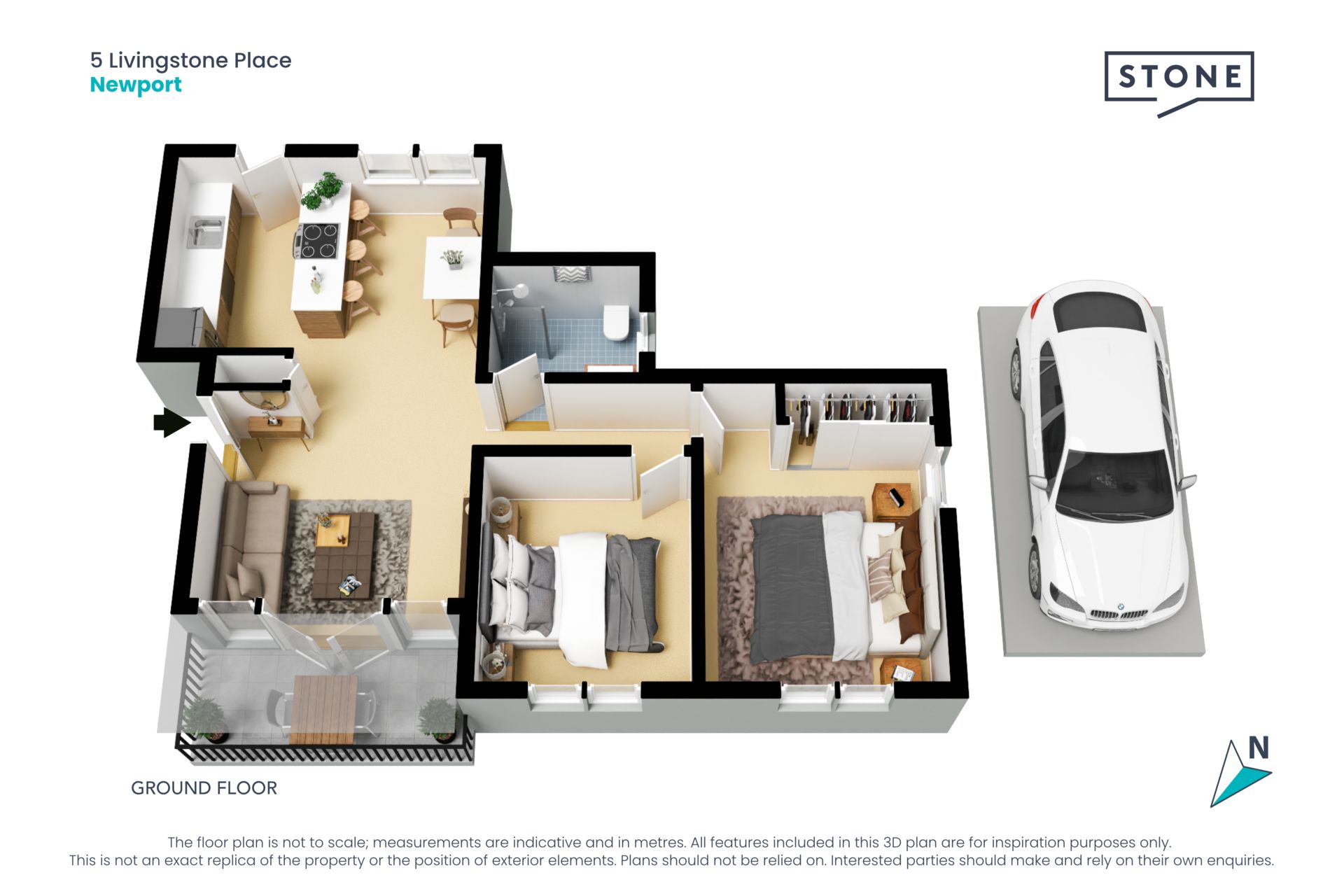 Two bedroom pet friendly apartment