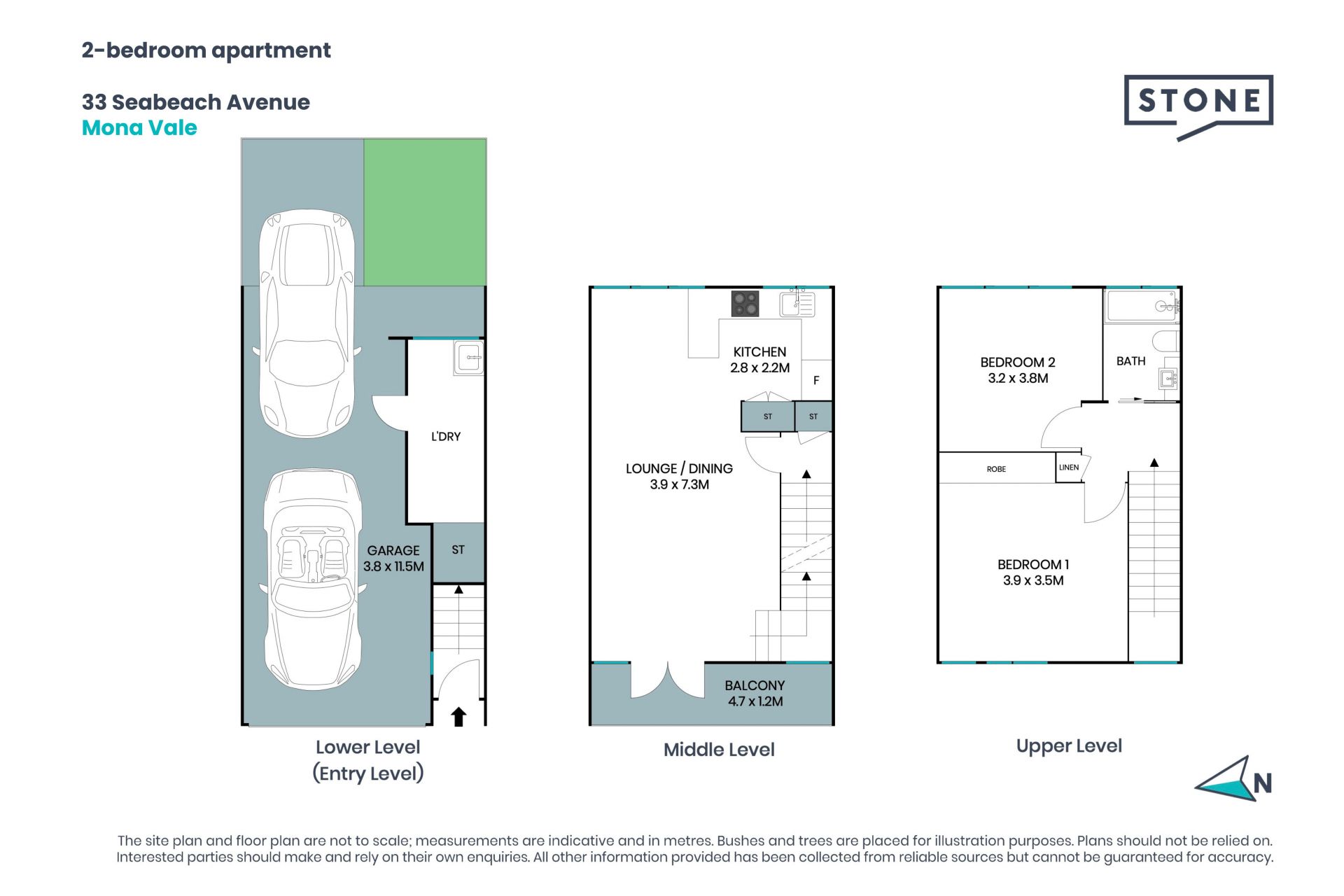 Spacious & unique dual-level layout apartment in prime beachside locale