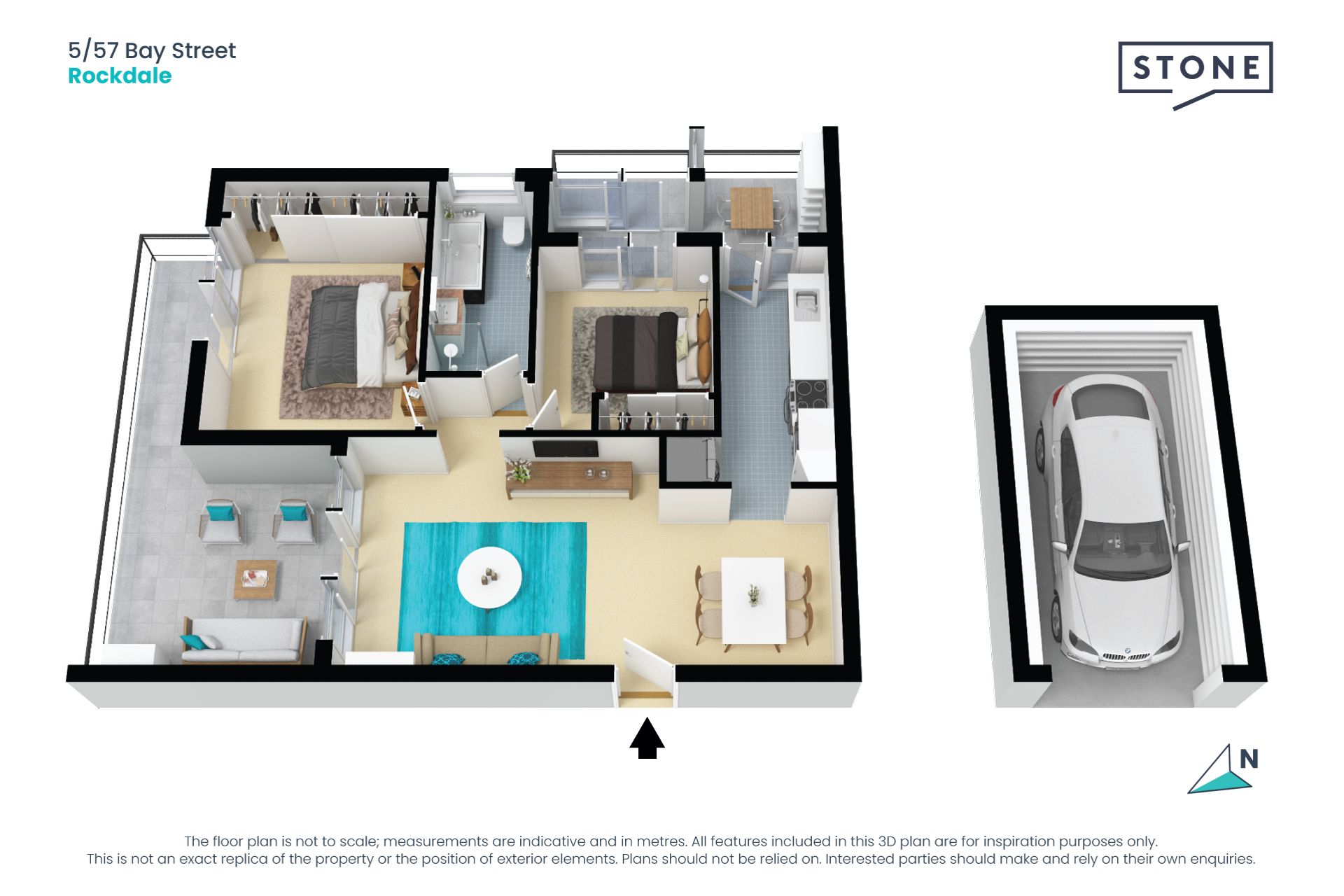 Spacious north-facing apartment