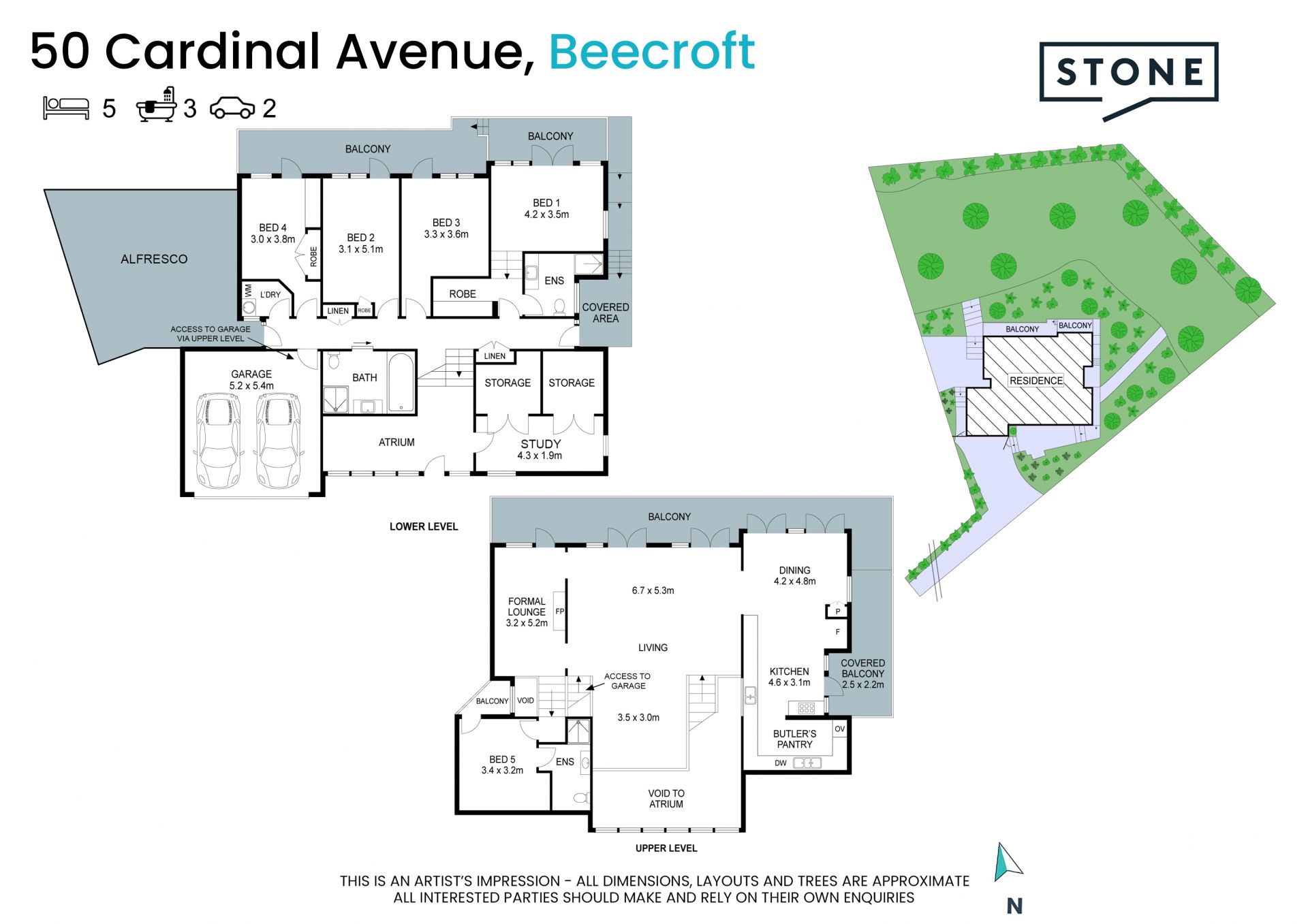 Grand Renovated Full Brick Modernist Home on 1552sqm of Park Like Grounds