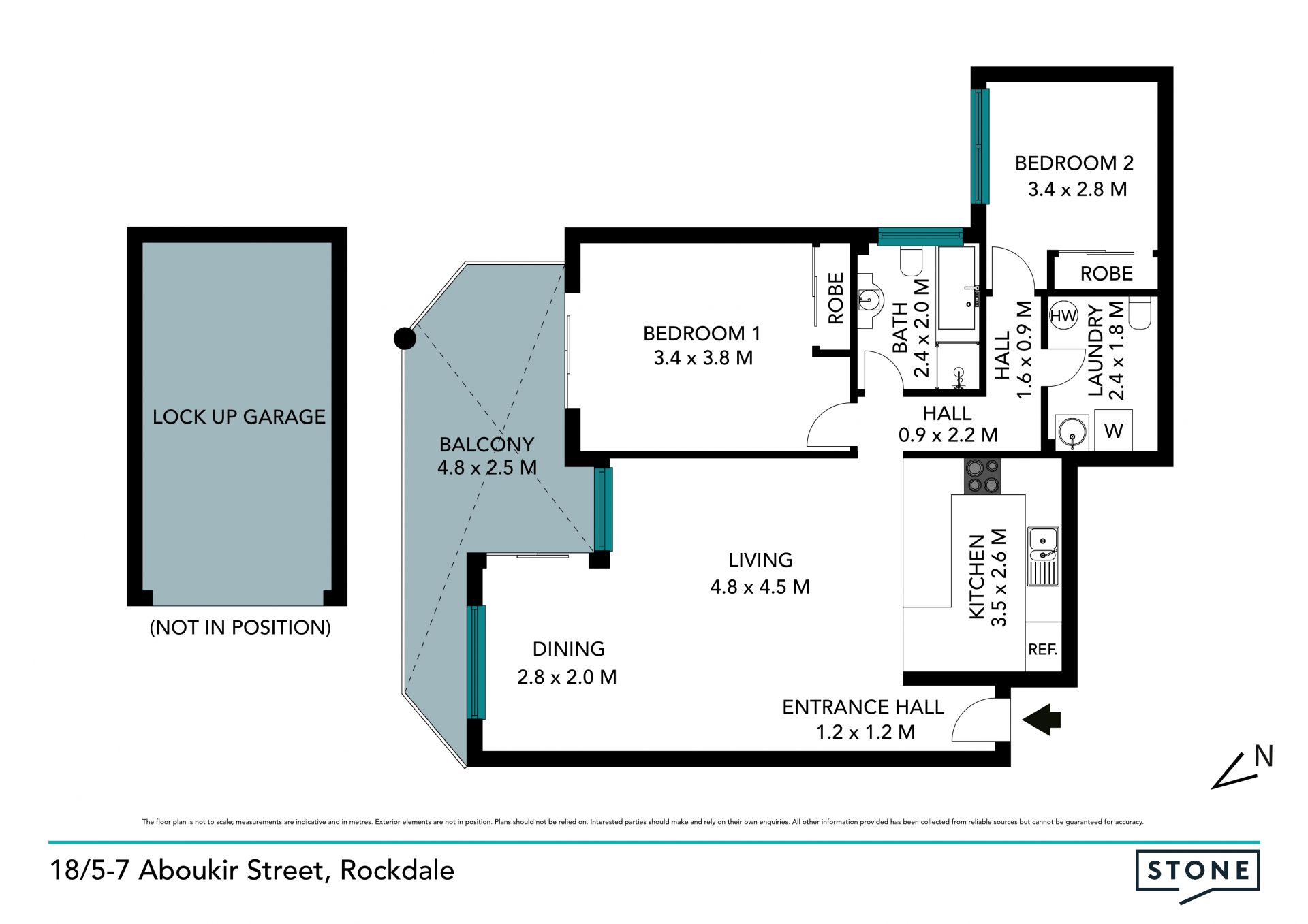 Absolute convenience, north & east facing secure complex