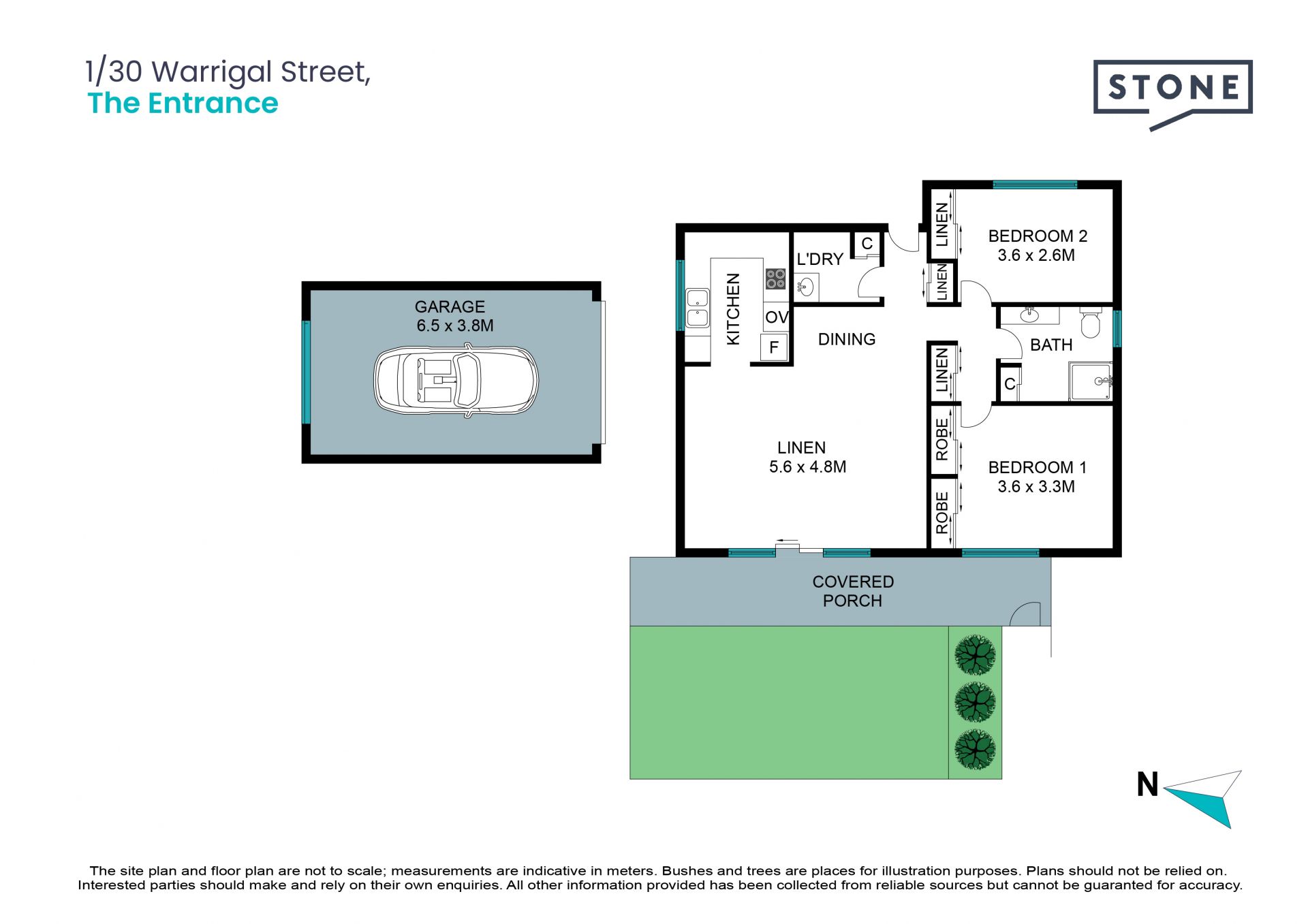 Single level double brick 600 Metres to beach