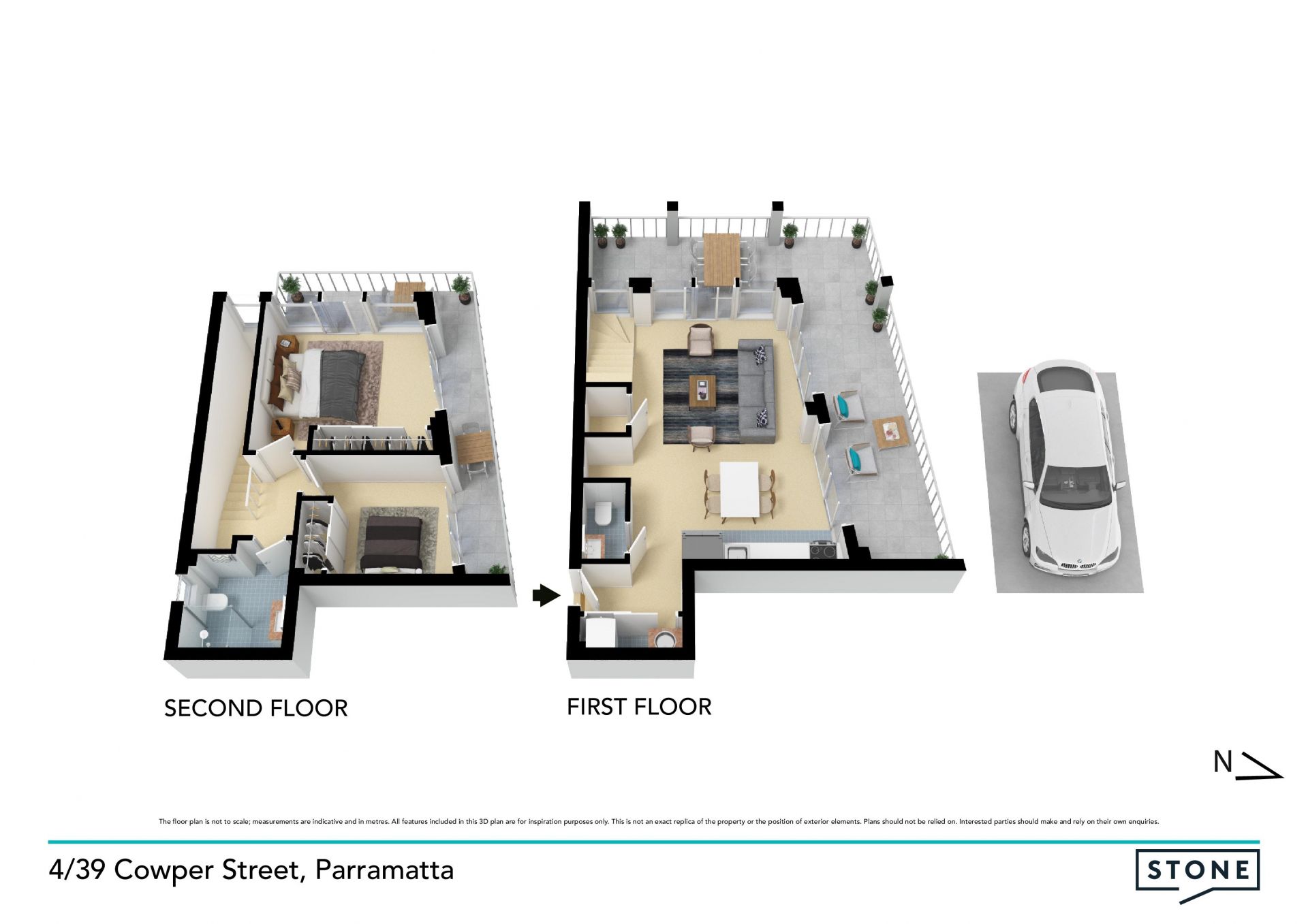 Modern living over two levels