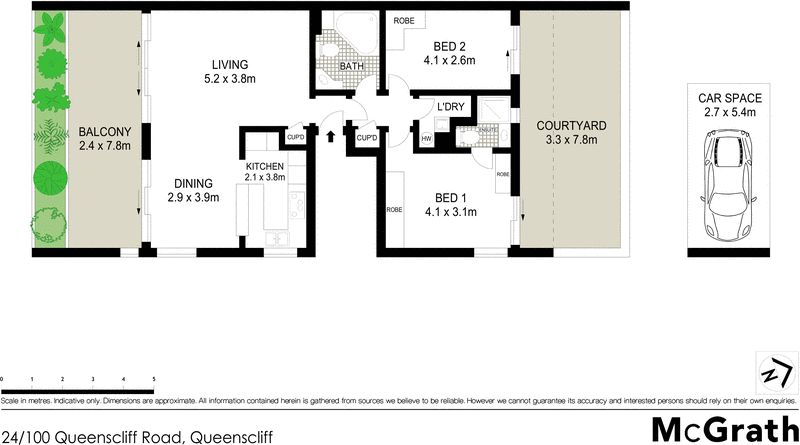 Bright and spacious apartment just moments to the beach