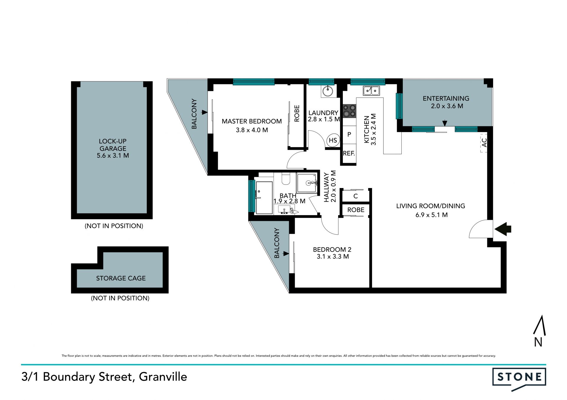 Modern, Double Brick Apartment