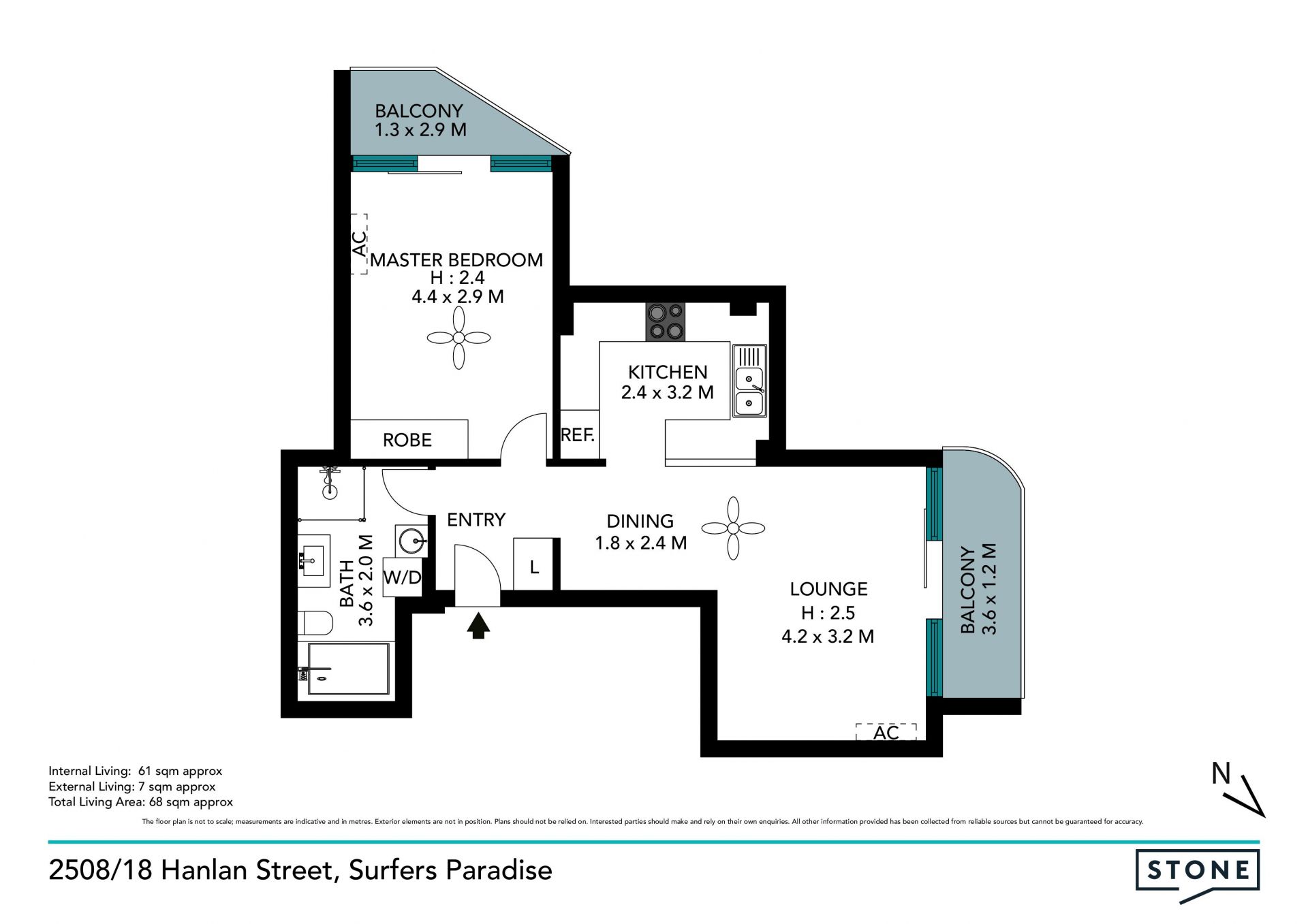 Centrally located apartment with lake and hinterland views