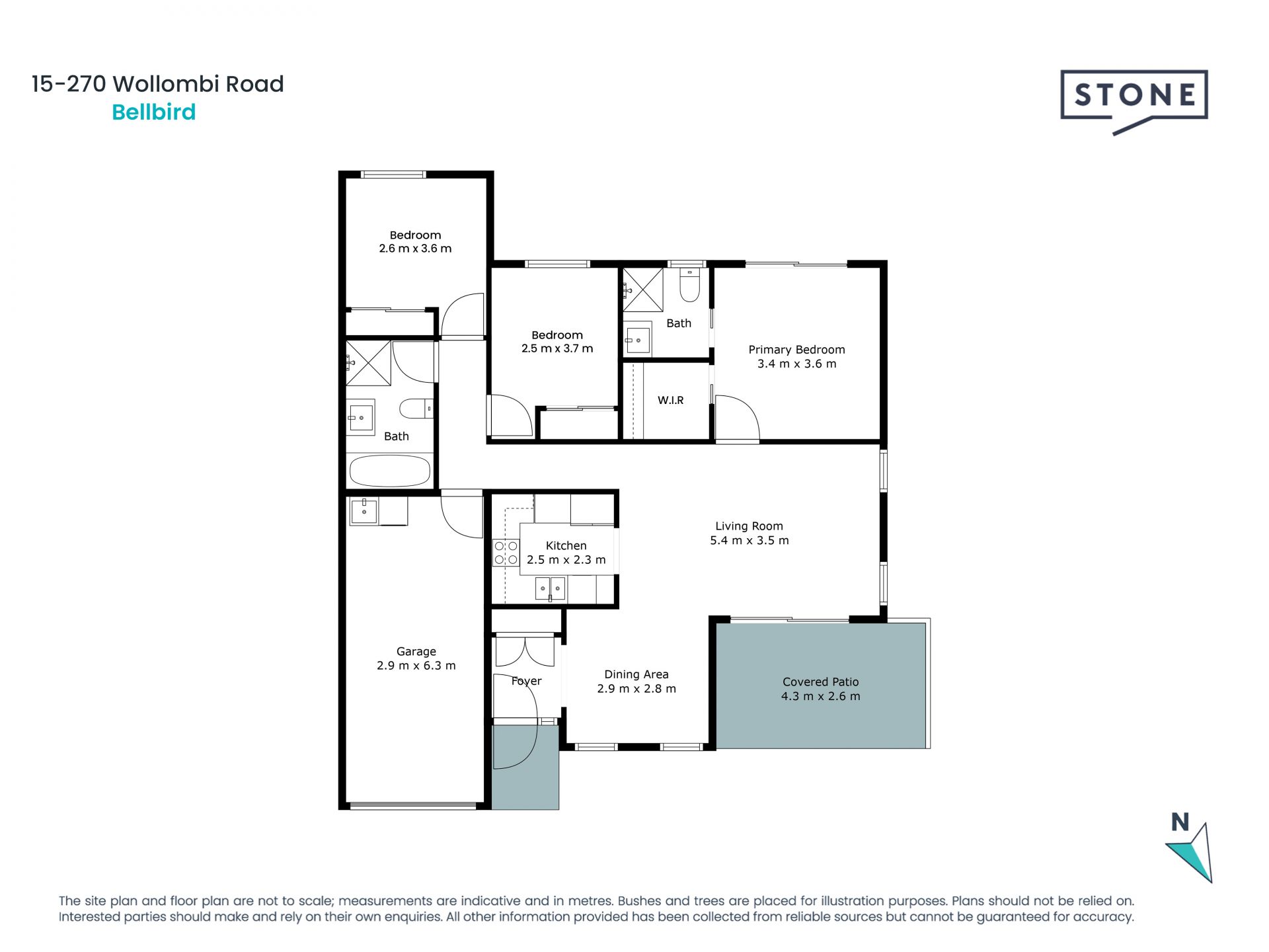 Contemporary three-bedroom brick villa in boutique complex