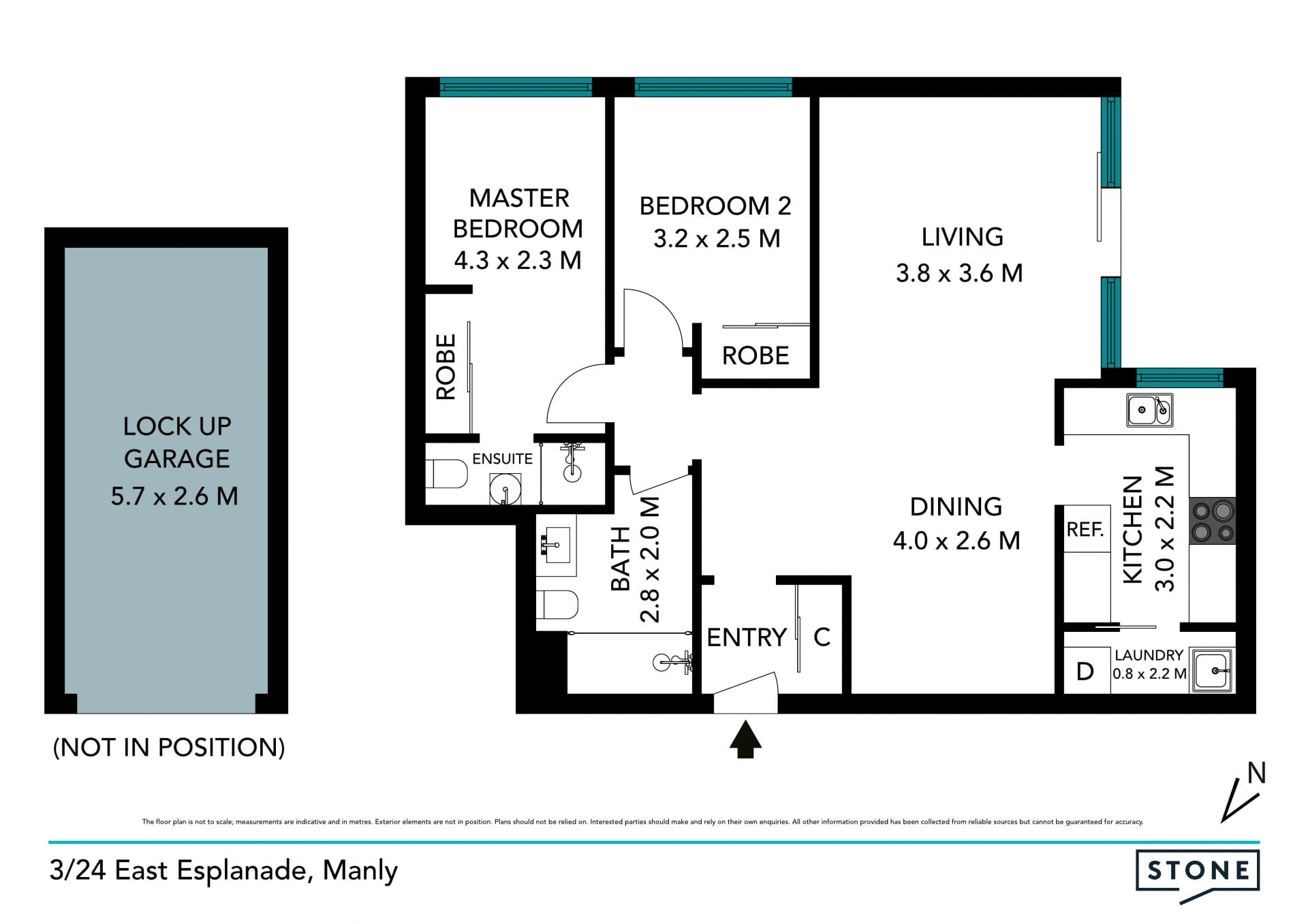 Harbourfront apartment with a view over Manly Cove