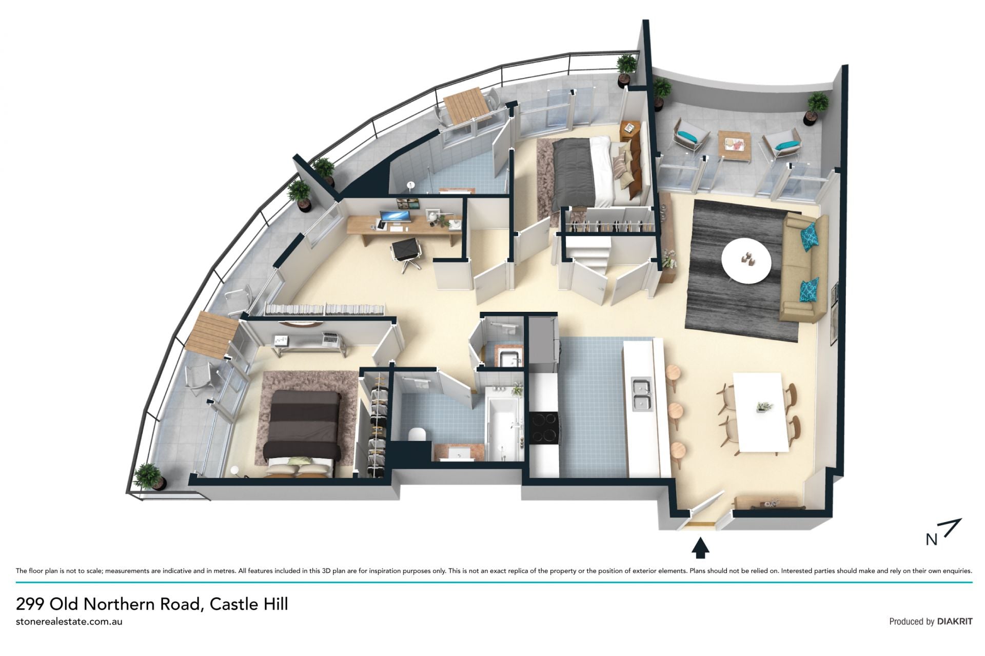 Brand new luxury apartment with two bedrooms plus study views and views Sydney Harbour Bridge
