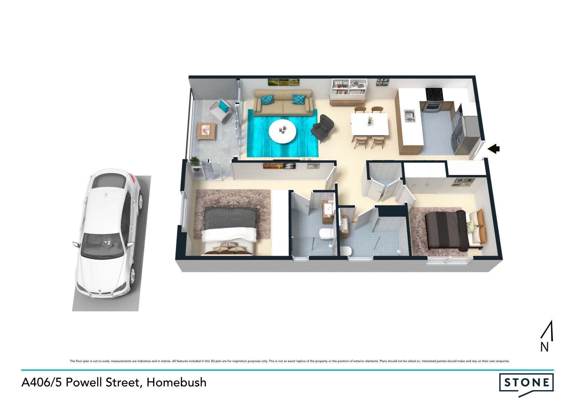 Immaculately presented as new 4th floor apartment sure to impress