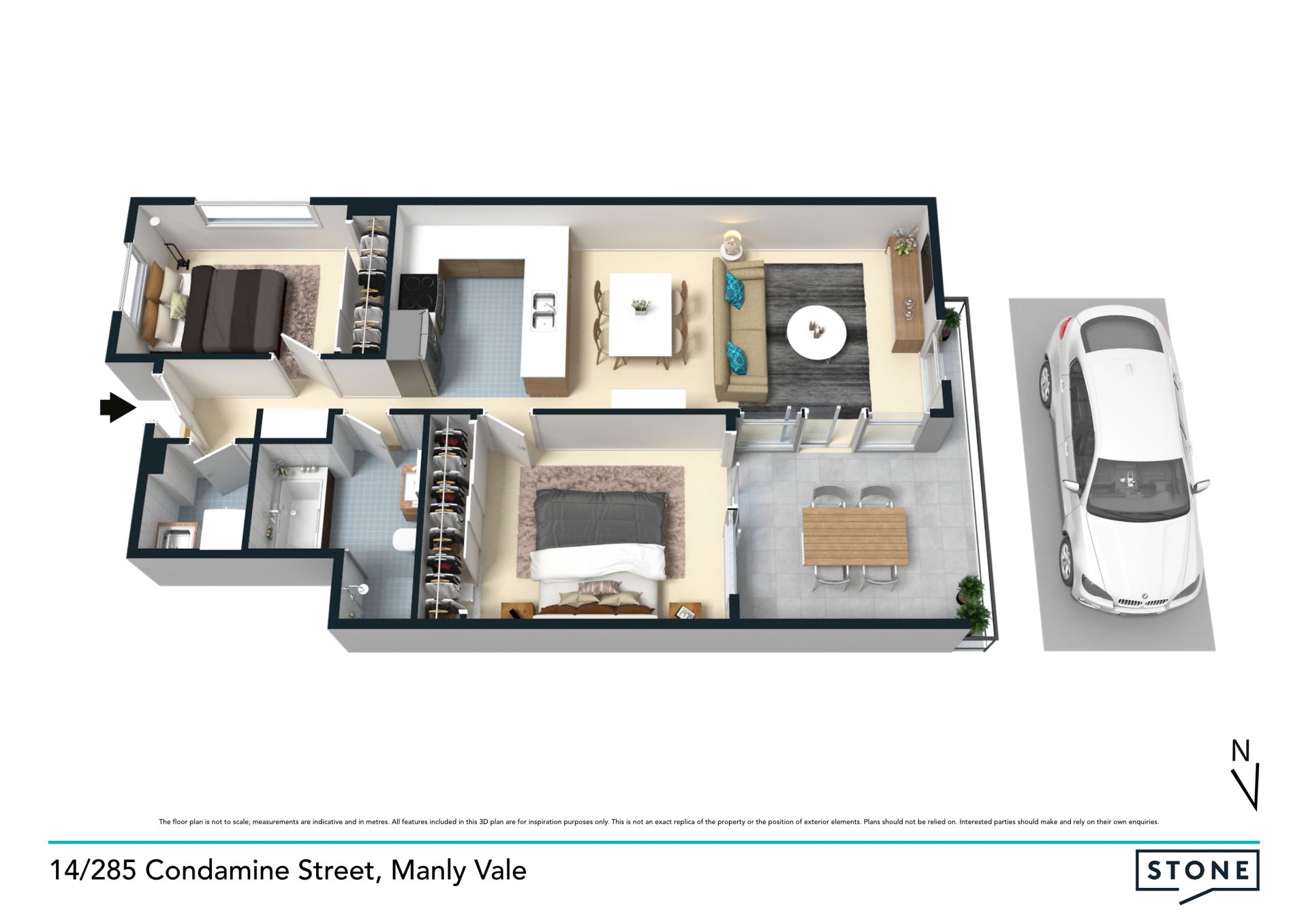 Executive two bedroom apartment in convenient location