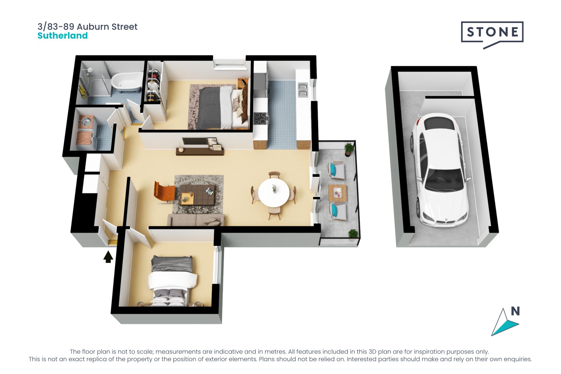 Modern light filled apartment in prime location