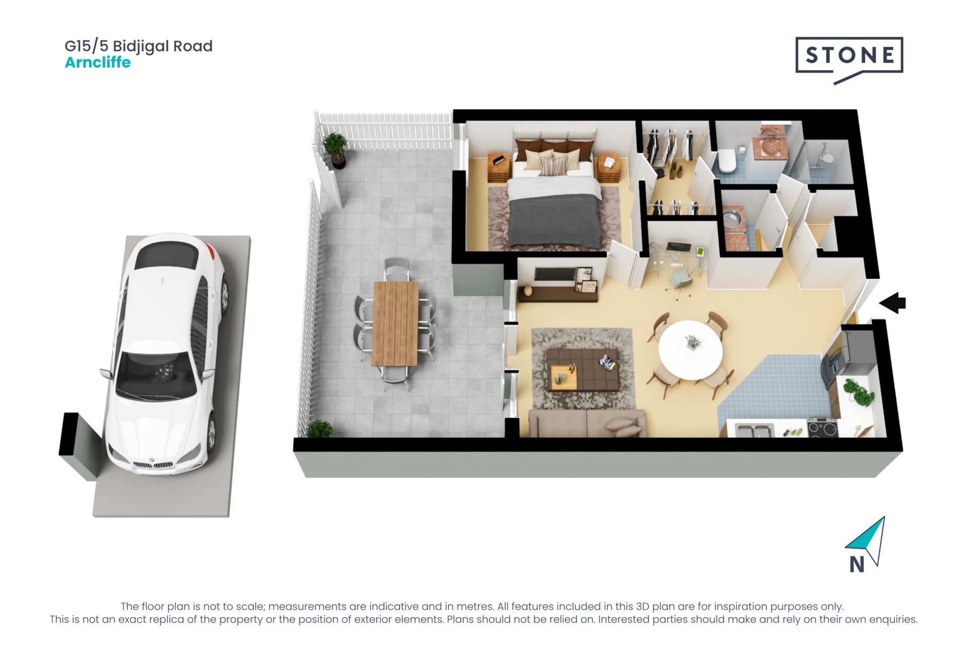 Stylish courtyard apartment