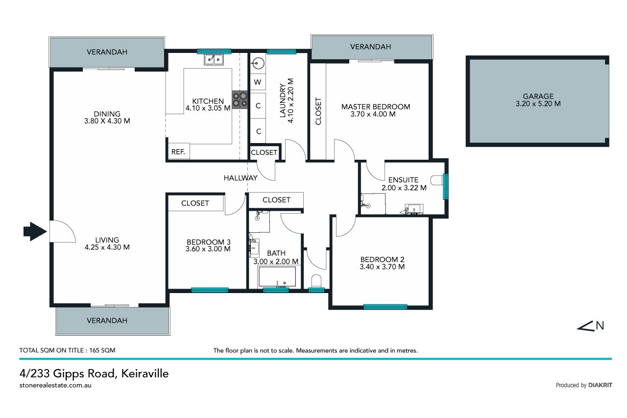 Generously sized three bedroom apartment