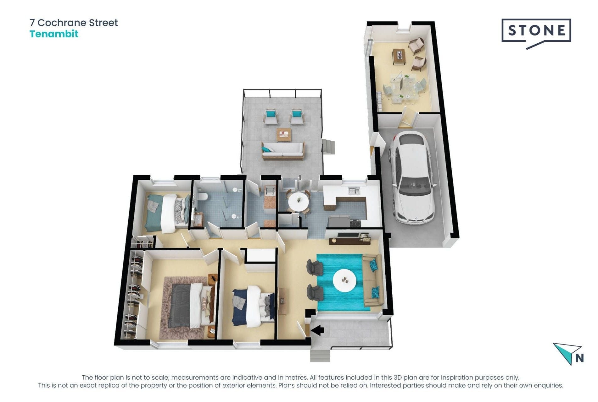 Family living with a versatile studio in a central location