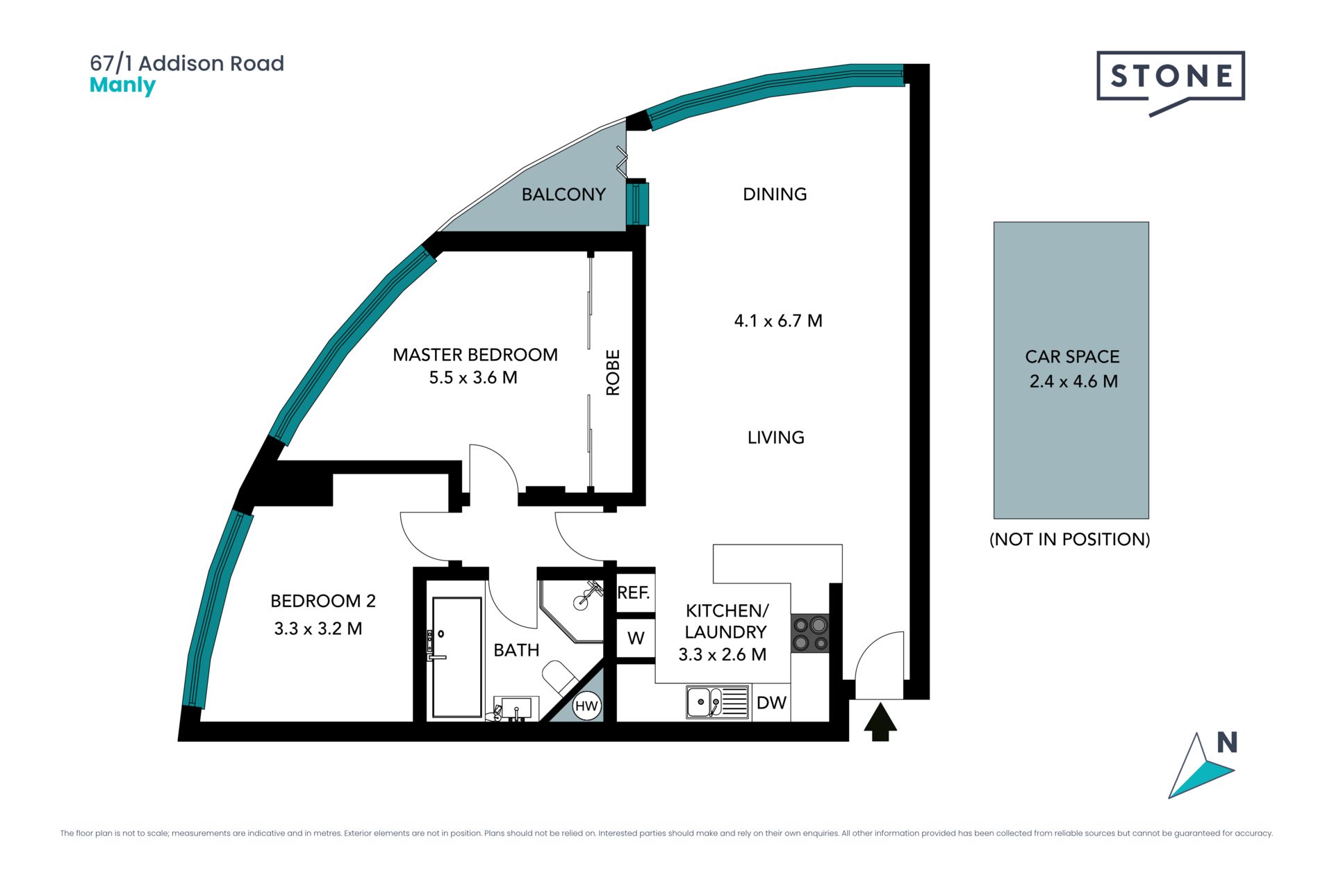 Two bedroom apartment in absolute harbourfront setting