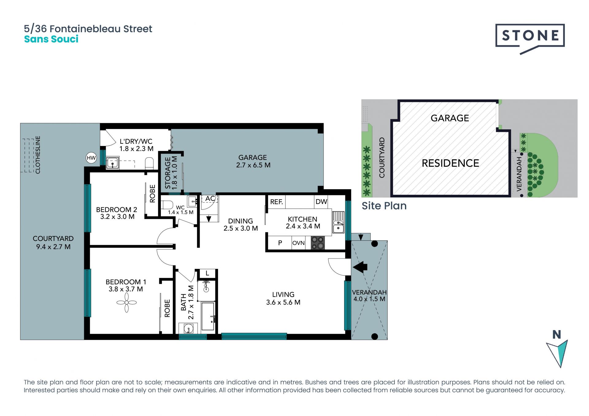 Freestanding villa in a bayside location