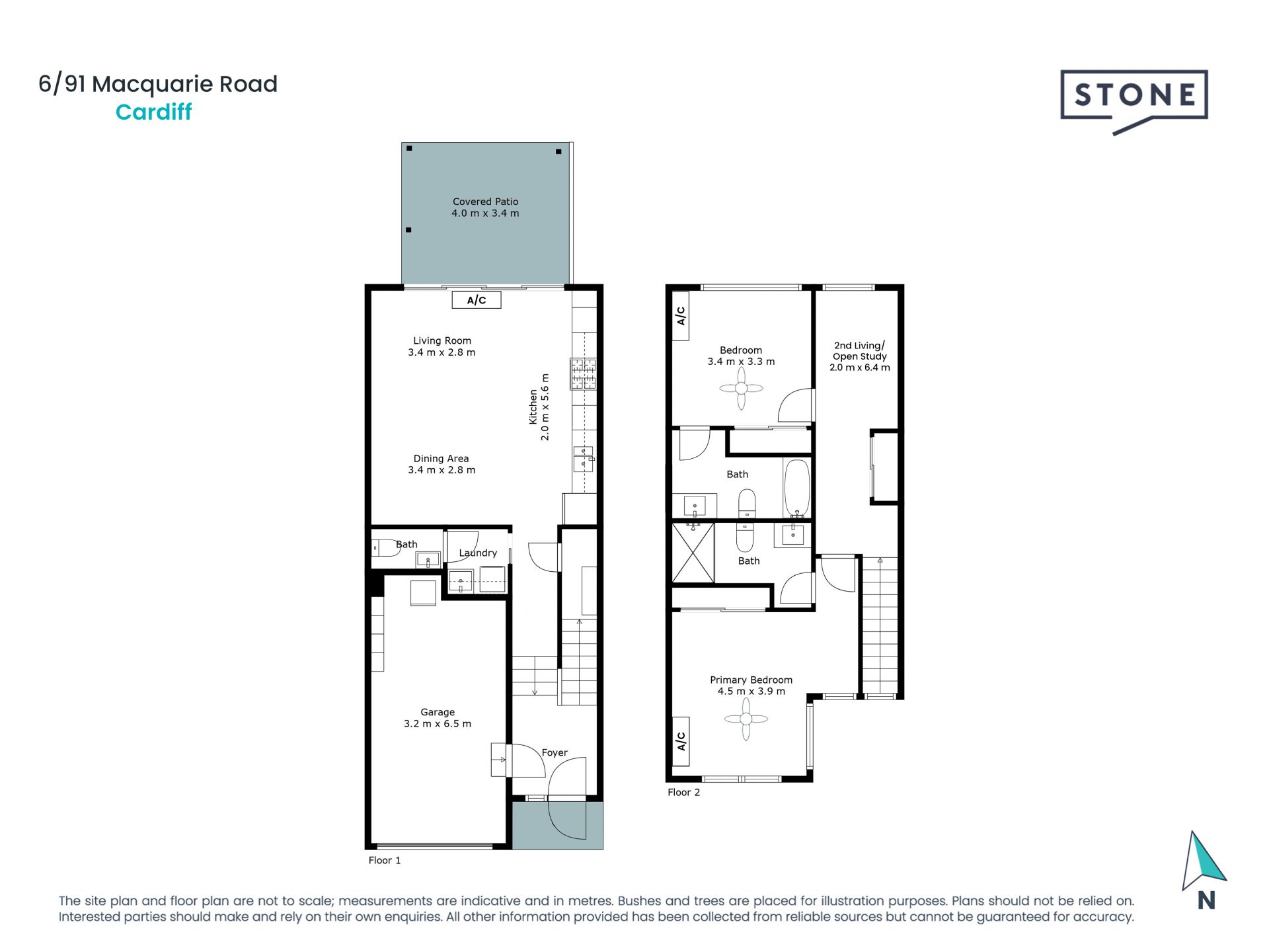 Sleek design, north facing courtyard, central location