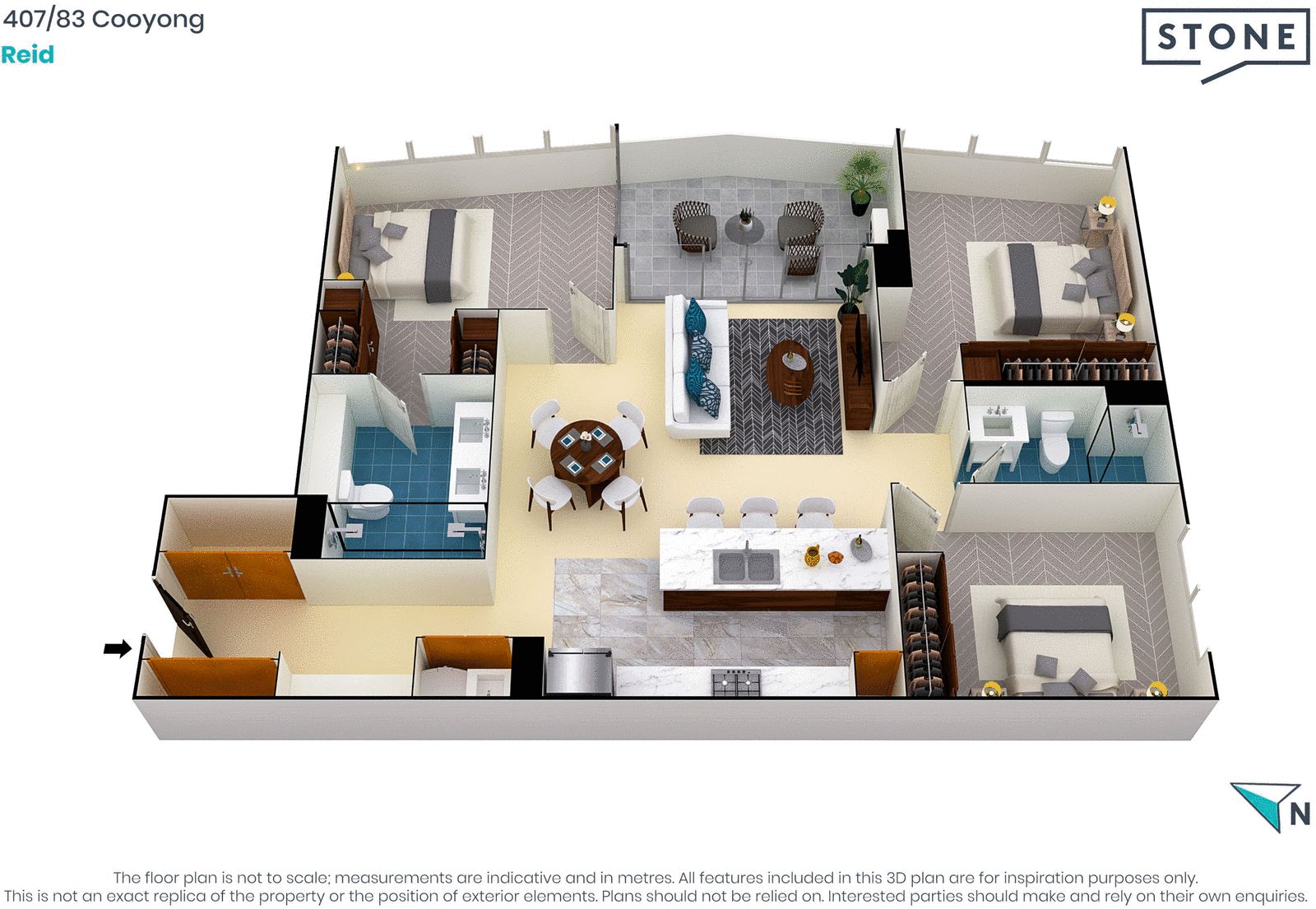 Luxurious 3-bedroom apartment with stunning views of Mt Ainslie