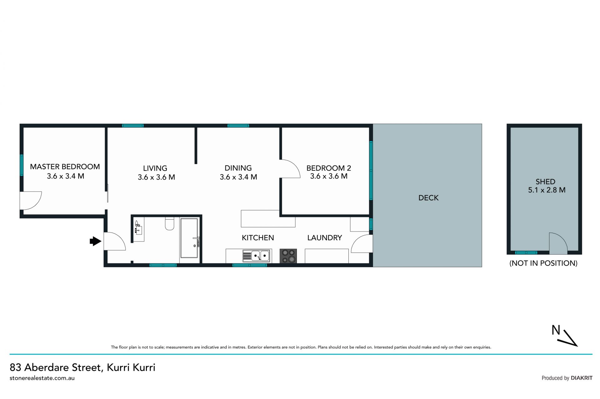 Comfortable living 750m from town centre