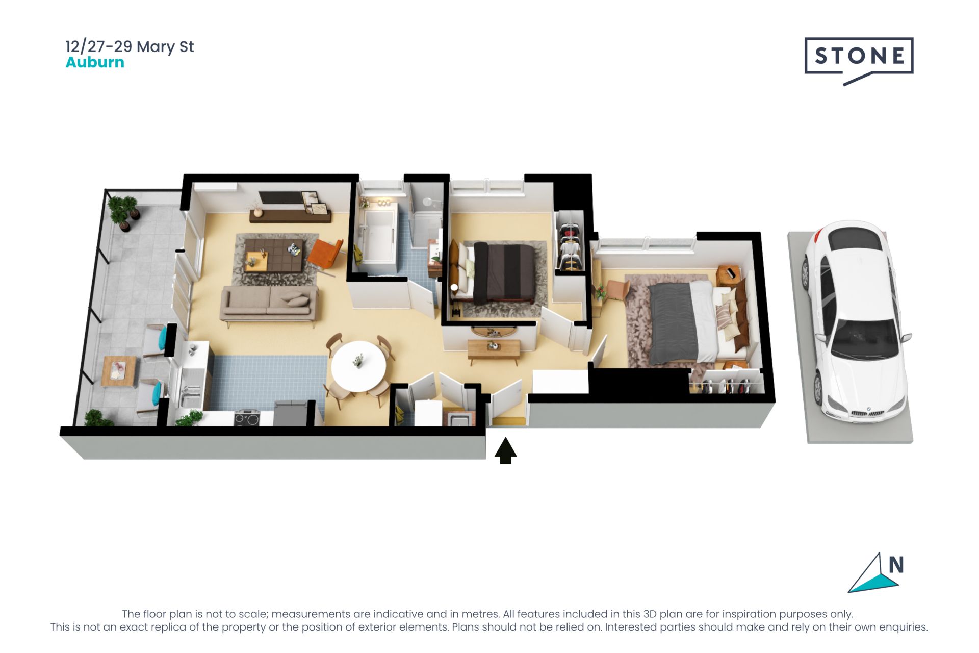 Conveniently location with comfort 2-bedroom layout !