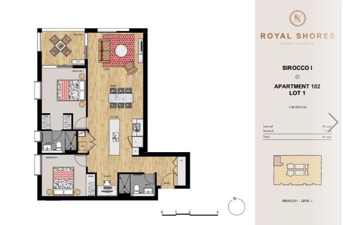 Two Bedrooms Apartment + Study + Storage in Ermington