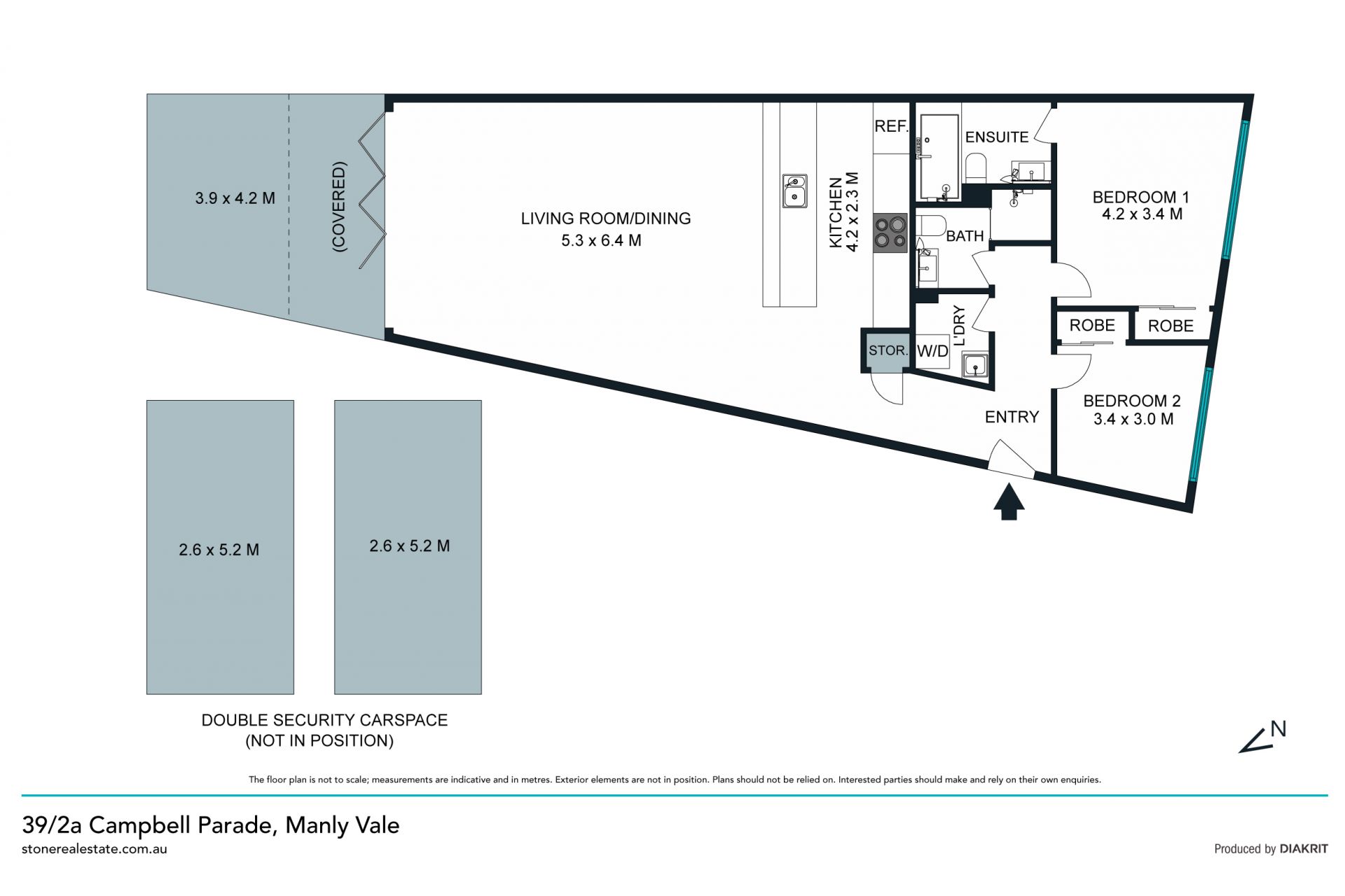Luxe north facing apartment in exclusive 'Augusta'