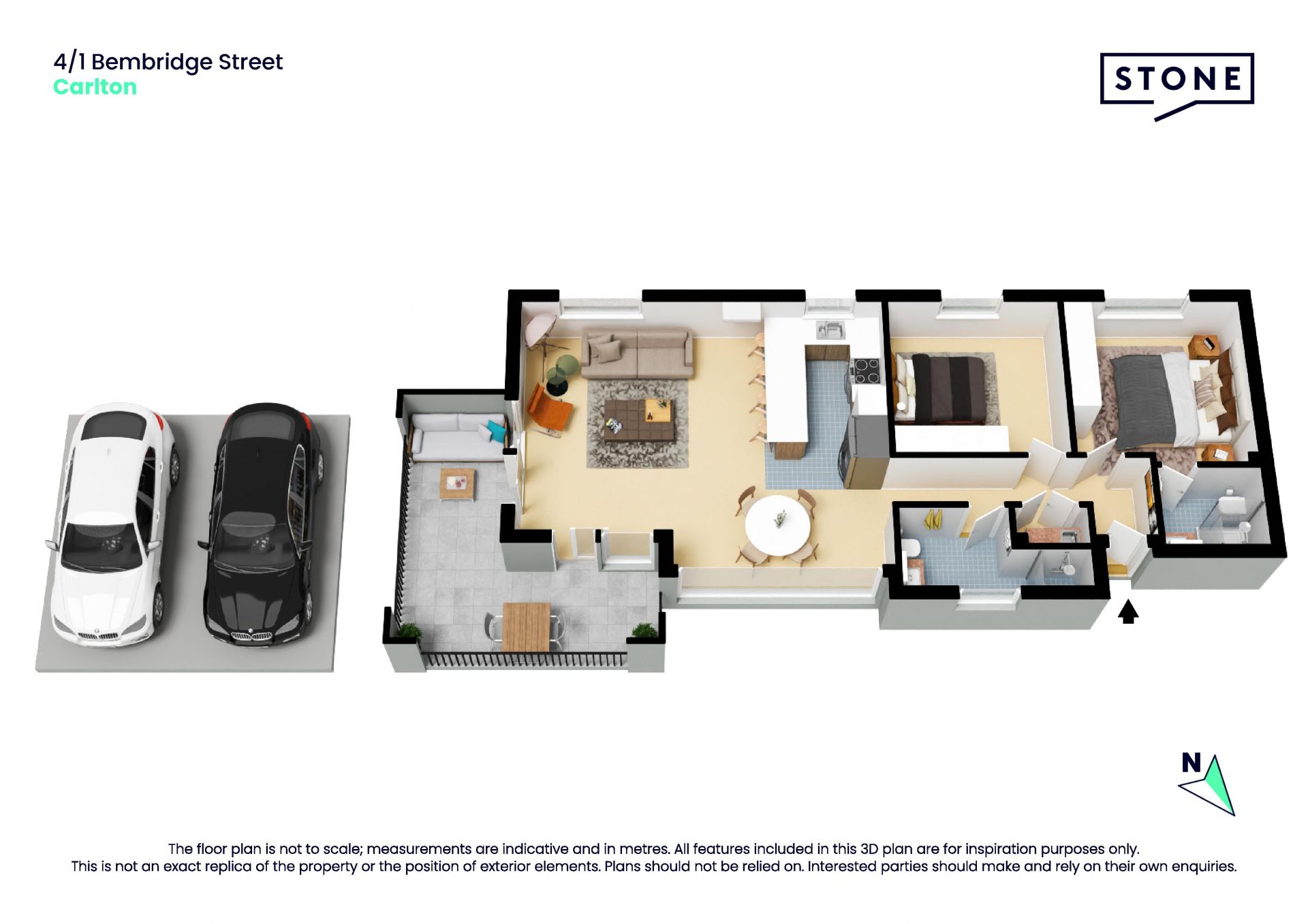 Renovated apartment offering space, sunlight and style – in a complex of only 5