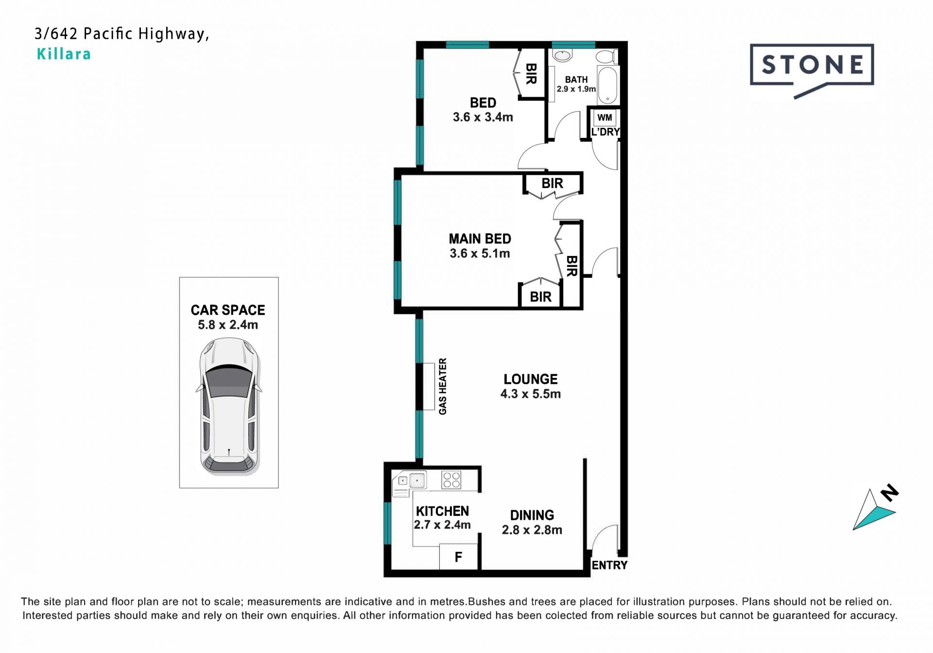 Incredibly tranquil off-highway position with walk to rail.