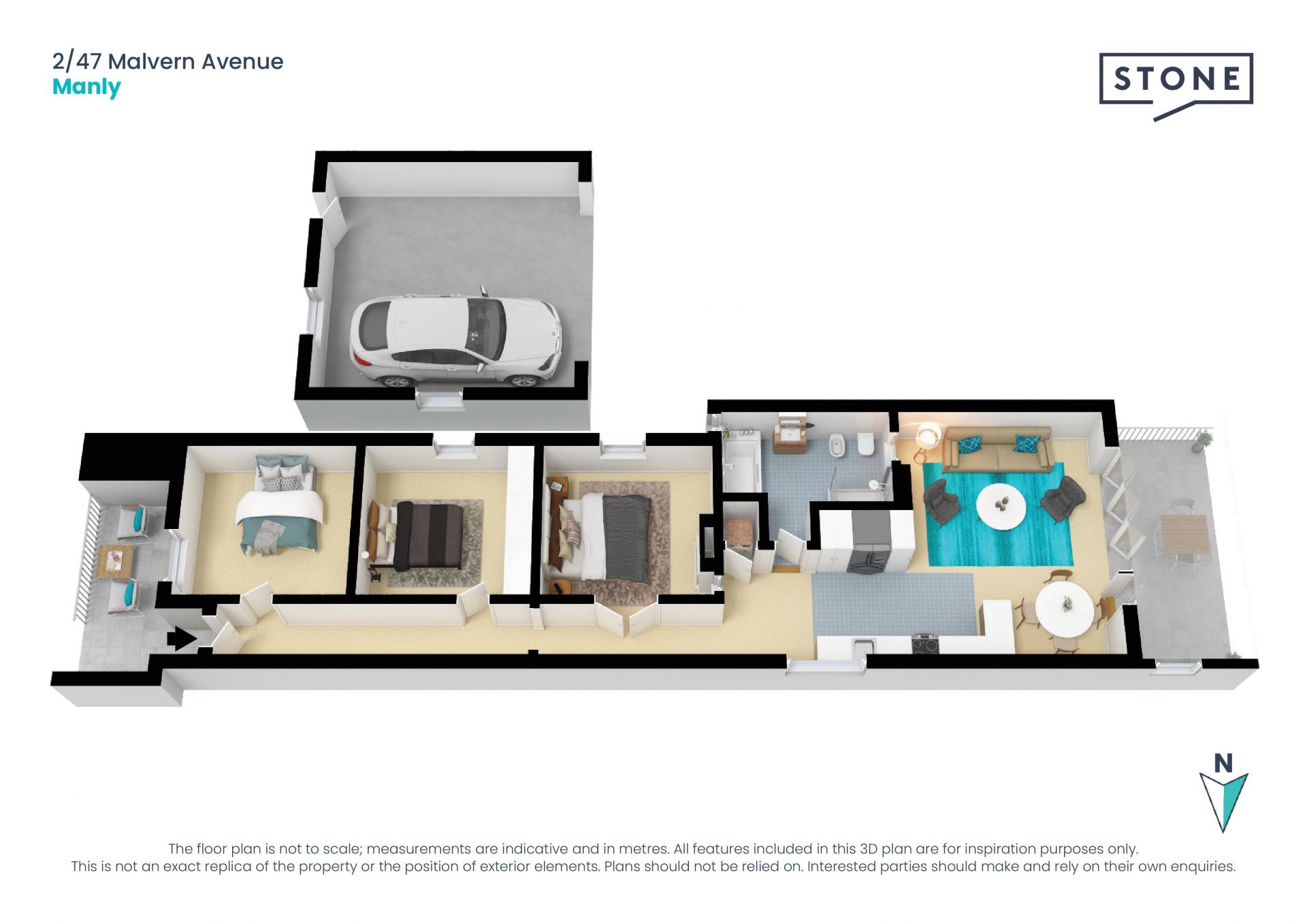 Designer garden lower duplex, footsteps to the beach
