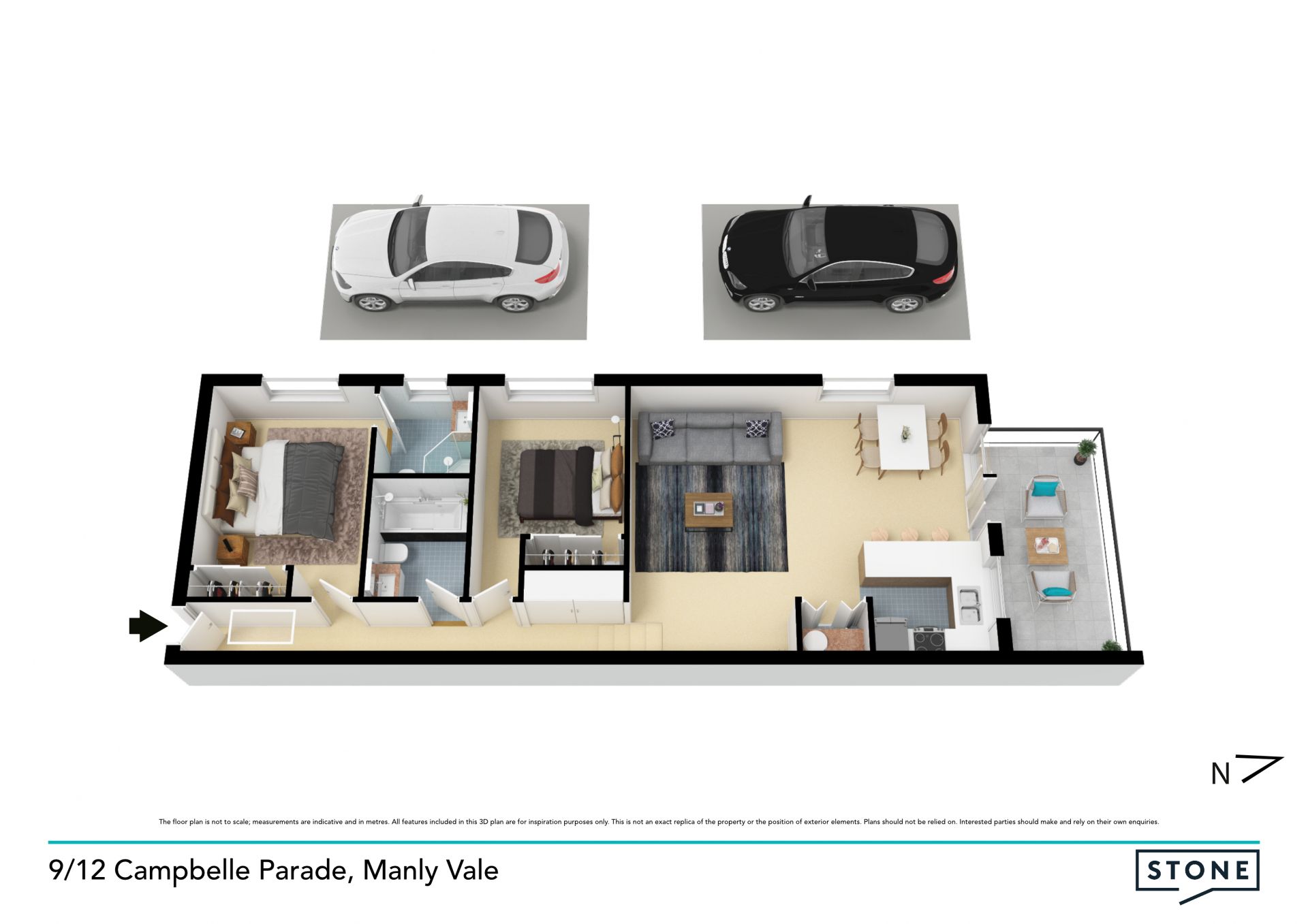 Executive apartment in boutique security building