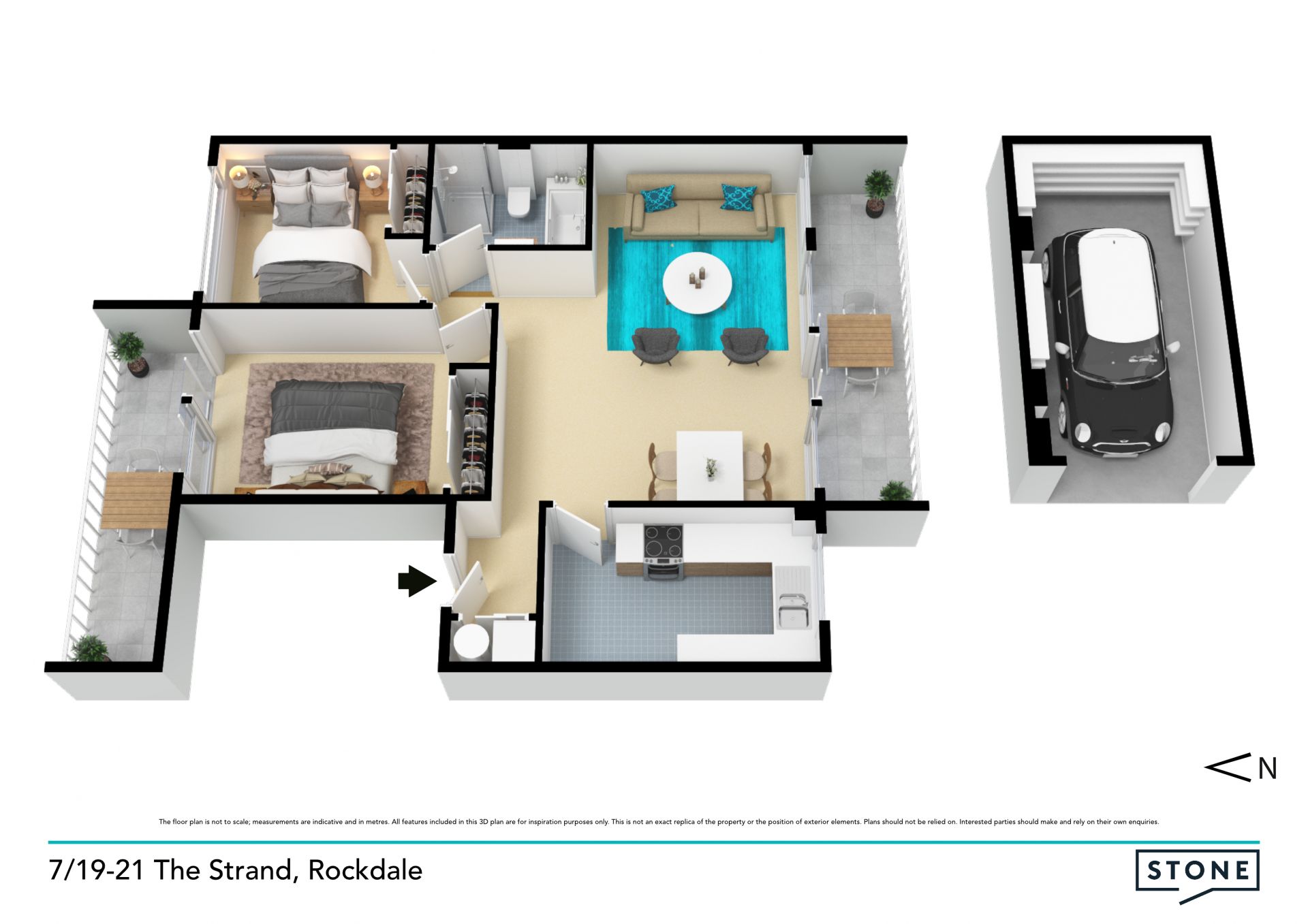 Spacious modern unit, stroll to trains and shops
