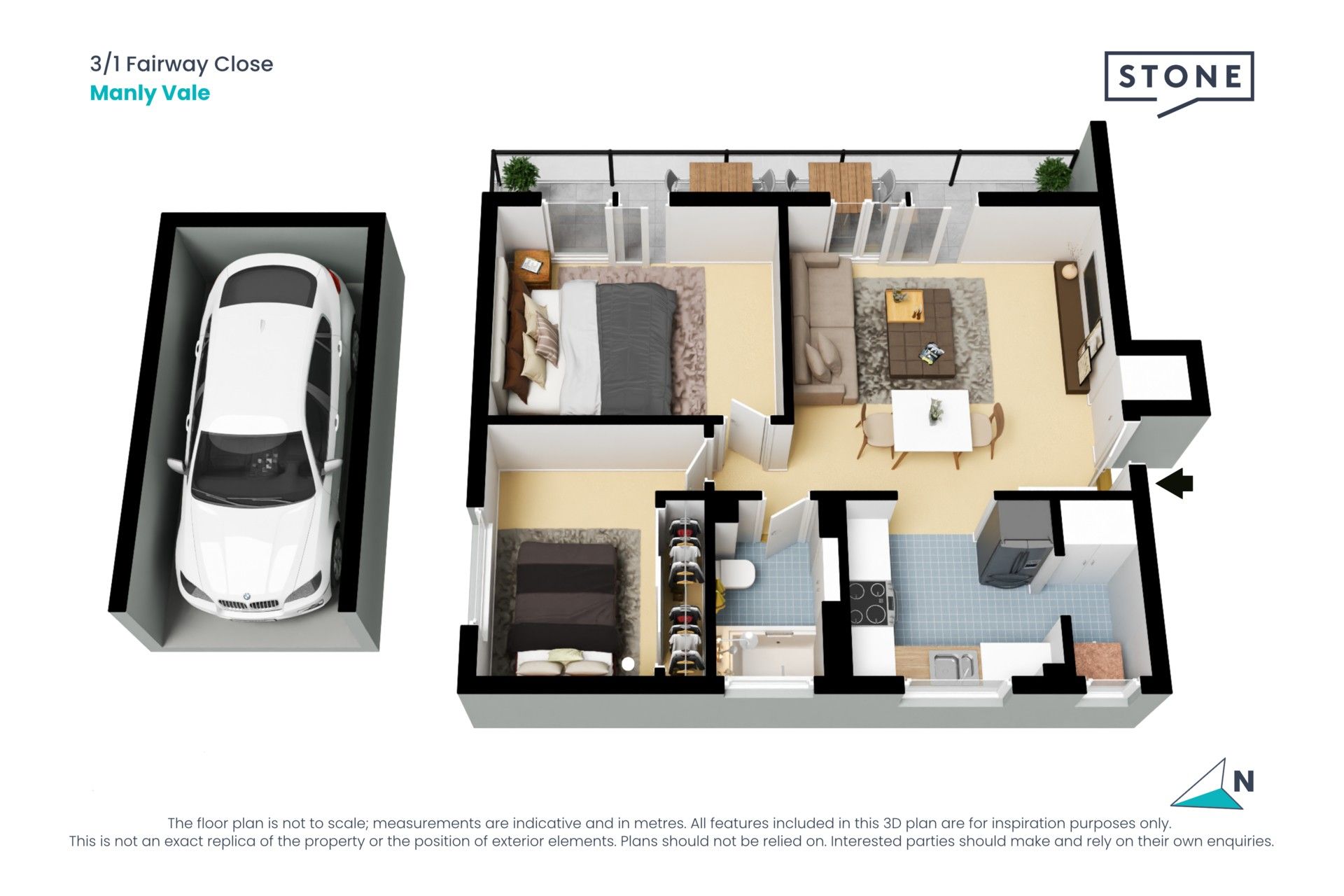 Lifestyle apartment with leafy golf course outlook