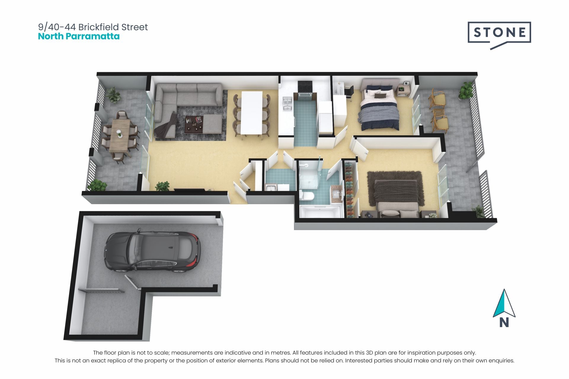 Ground-Floor Living with Two Private Courtyards