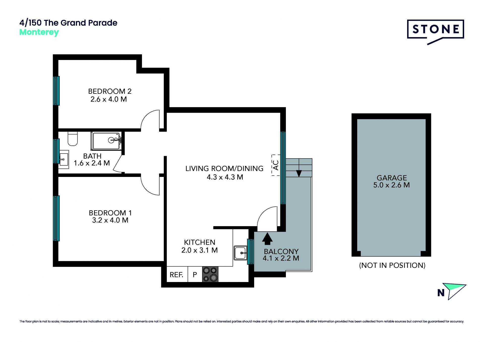 Ground floor beachside abode with north facing aspect