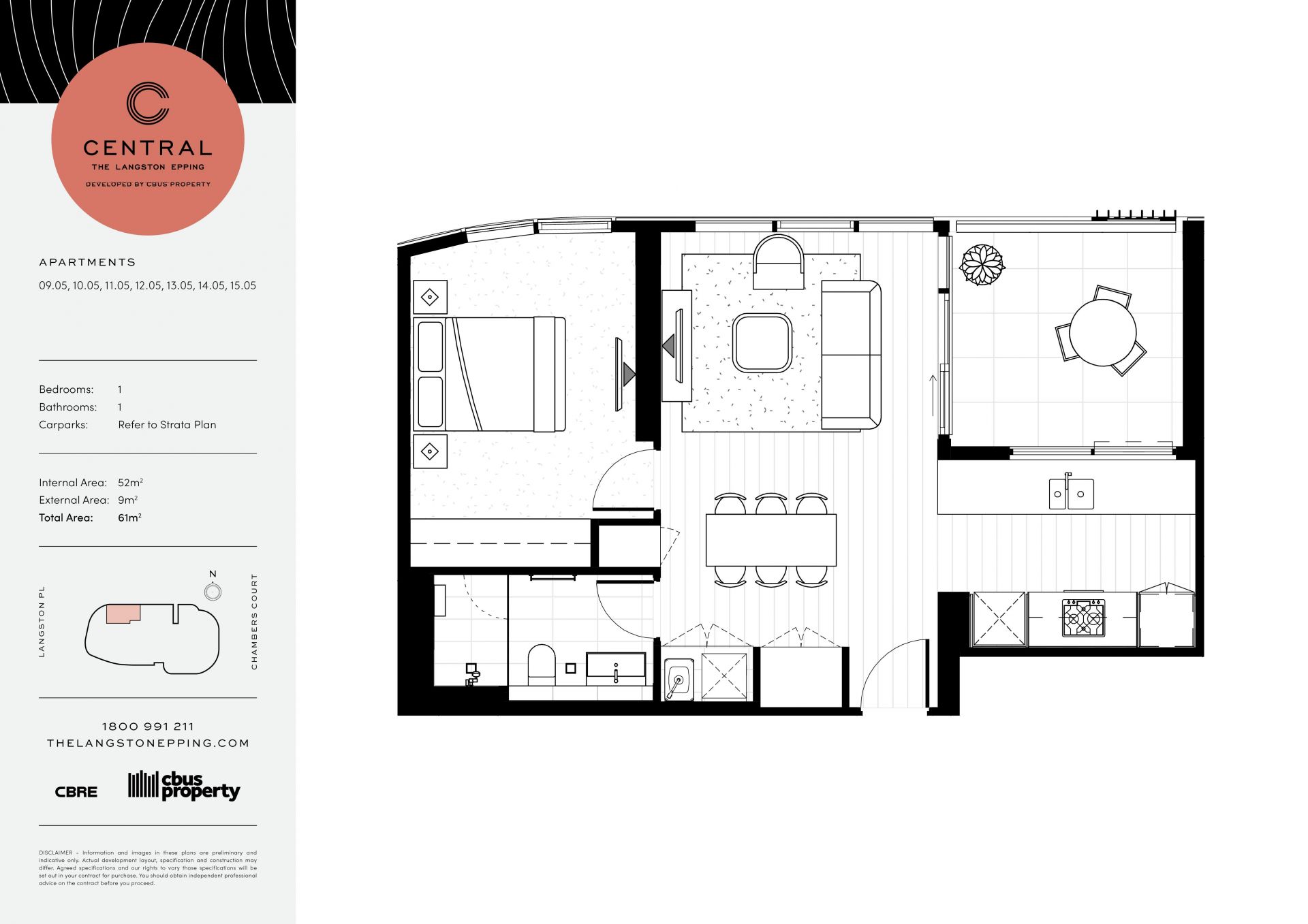 Elevated living with district views in the prestigious 'Langston' complex