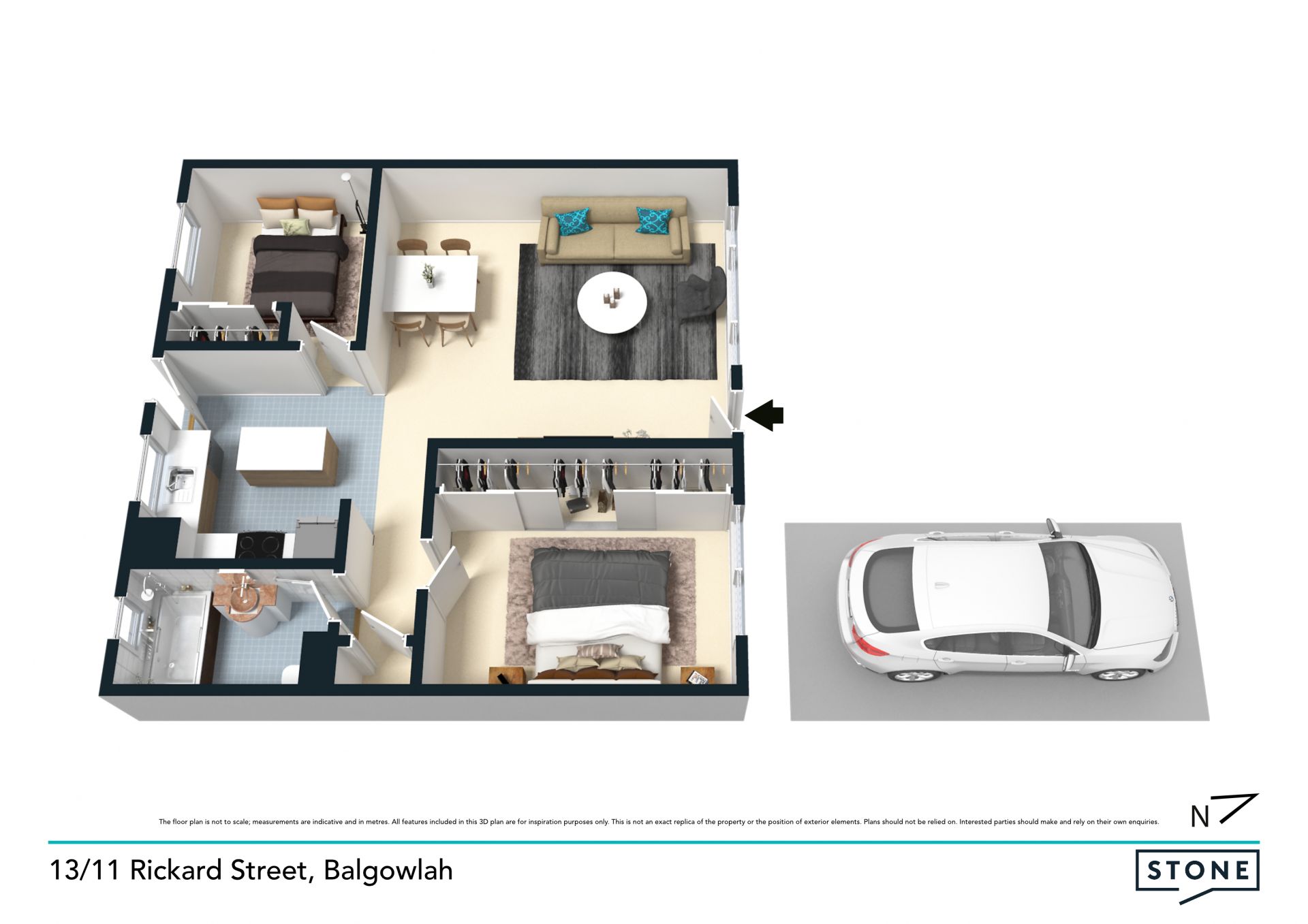 Chic contemporary apartment in convenient local