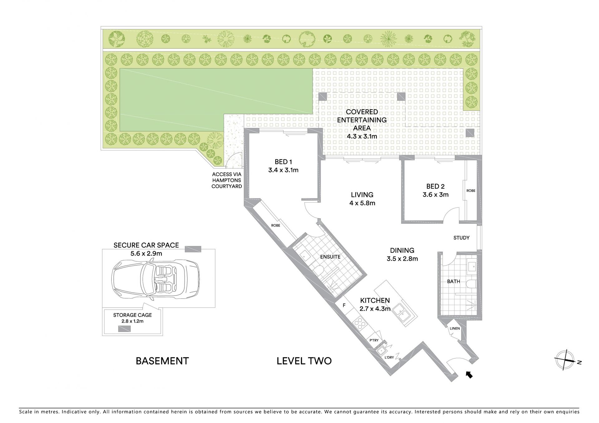 Private garden apartment in peninsula location