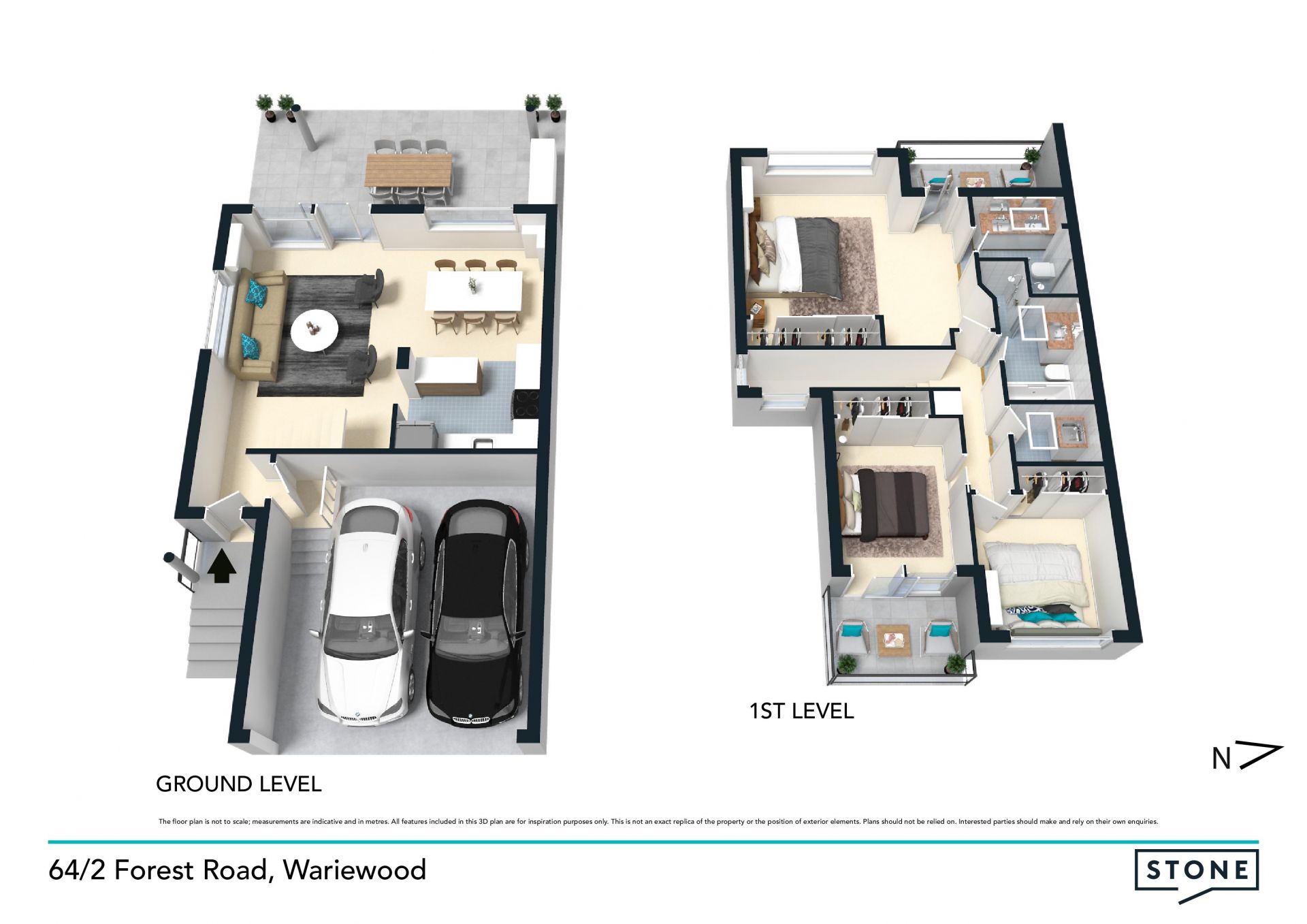 Perfect set-up for a growing family with only one common wall