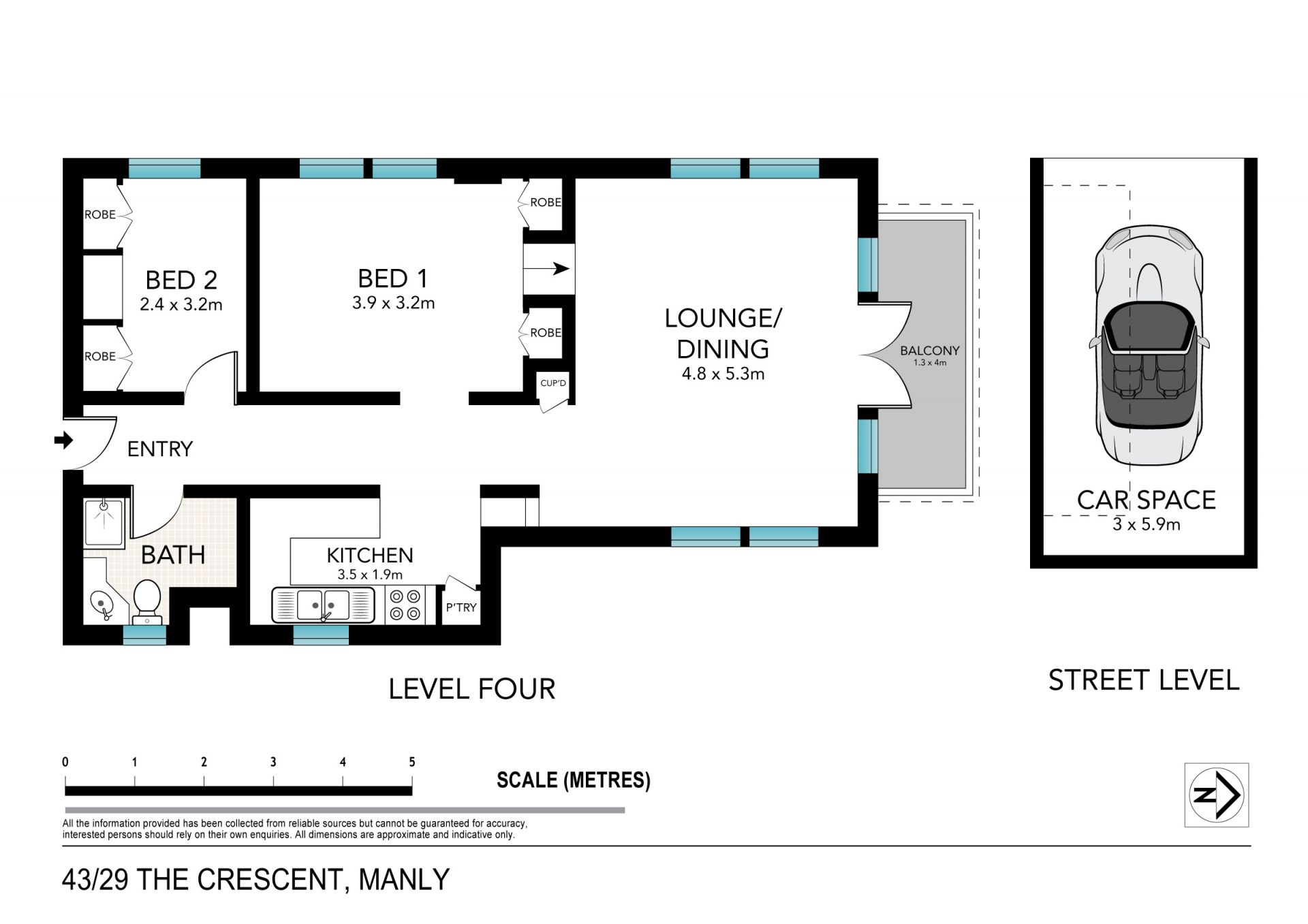 Prime waterfront position within a boutique building of only 16 units