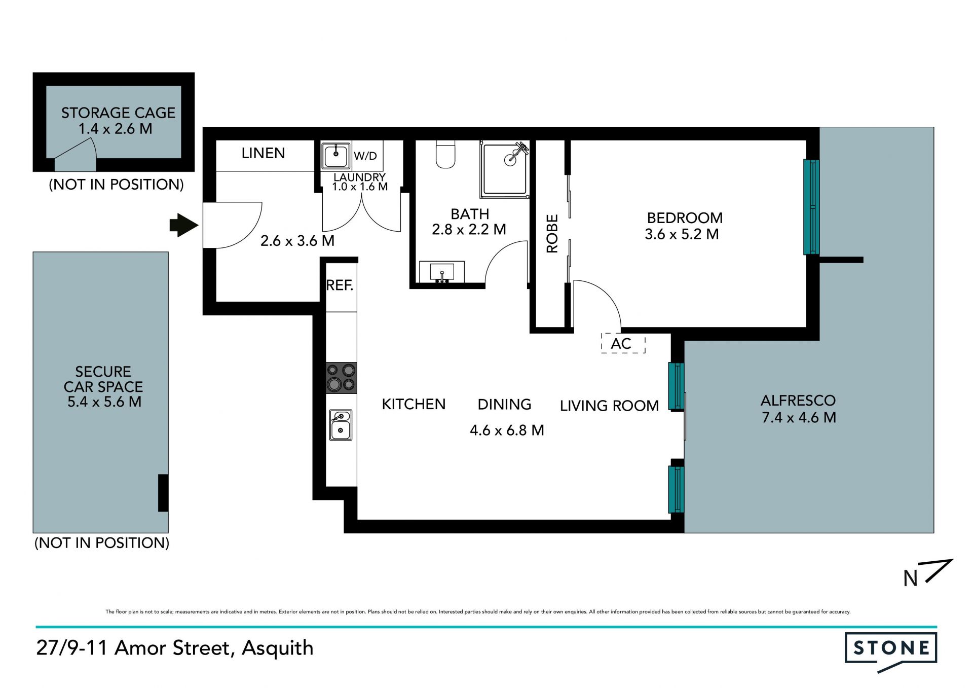 Unique oversized one bedroom apartment