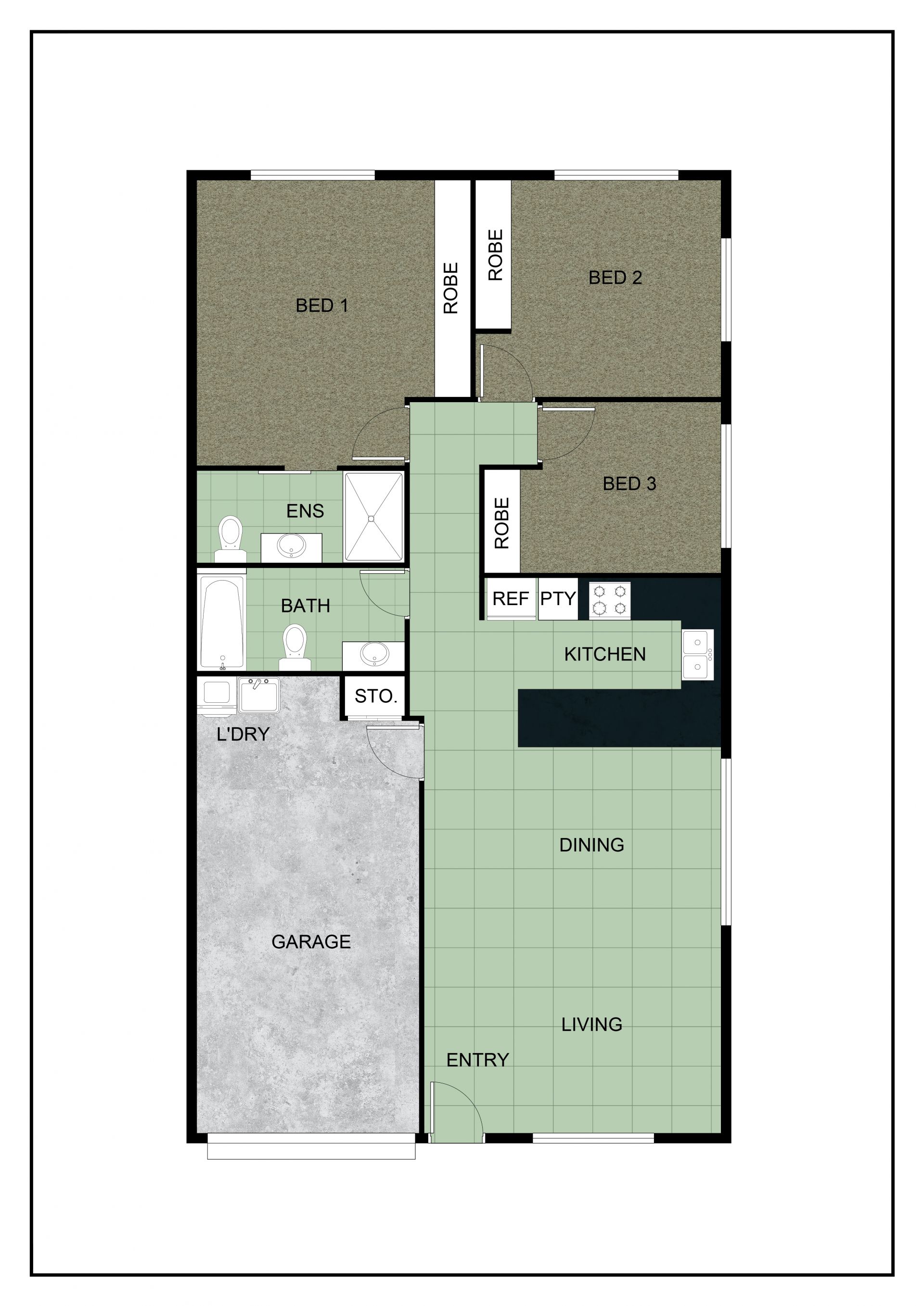 Lowset 3 Bedroom Unit