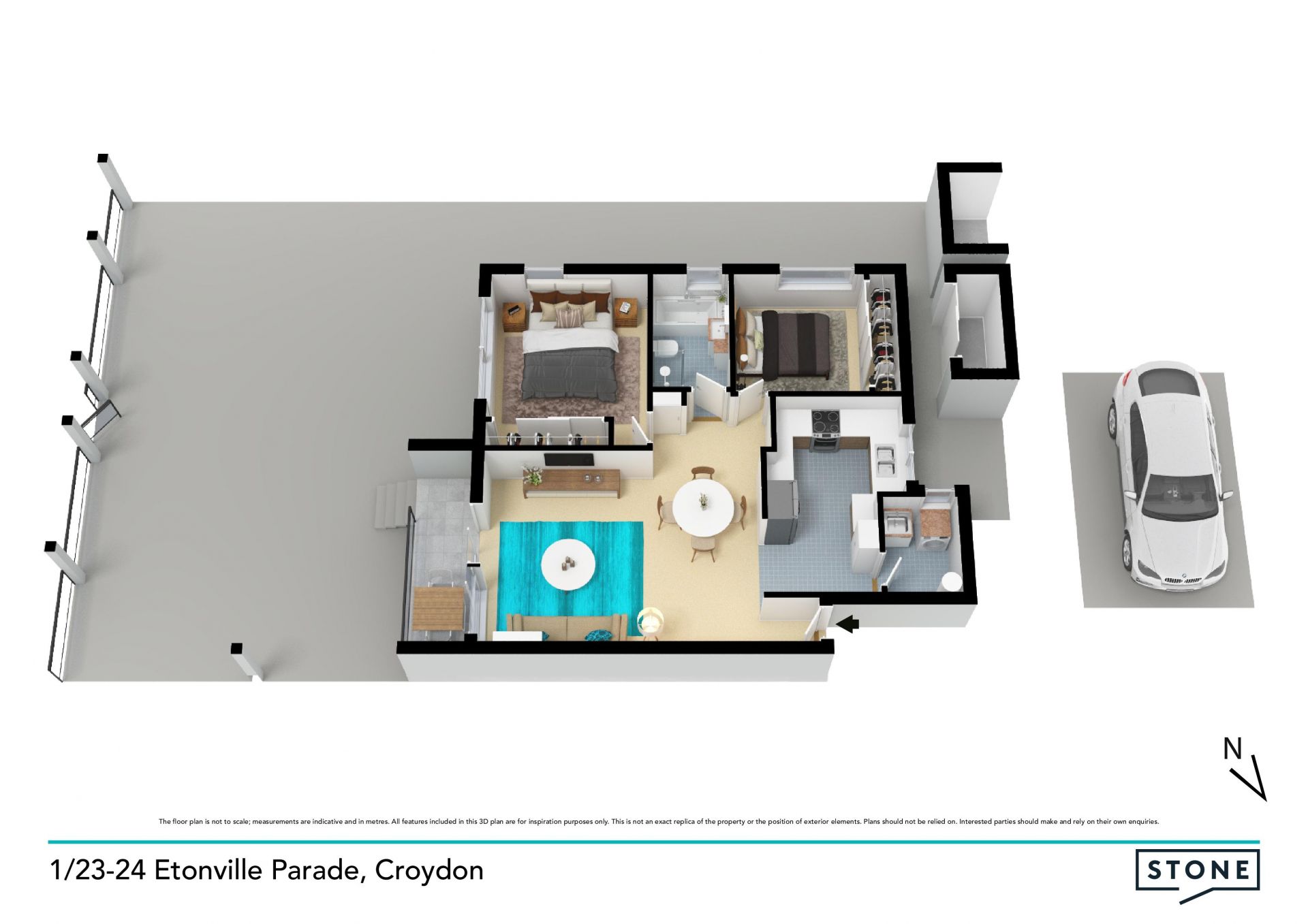 A stylish haven with large-sized exclusive use private garden