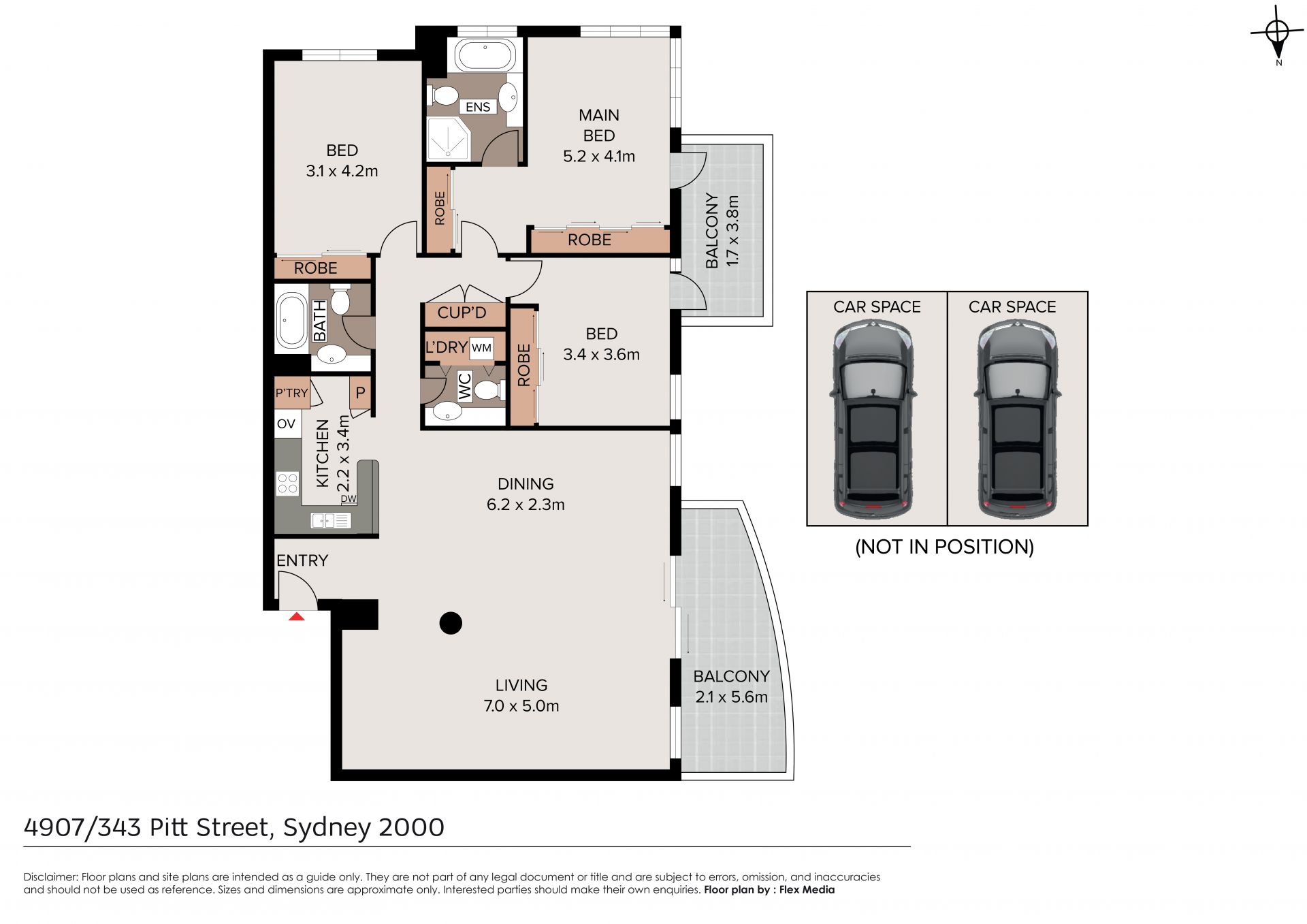 Sunlit contemporary 3-bedroom apartment in the heart of the CBD
